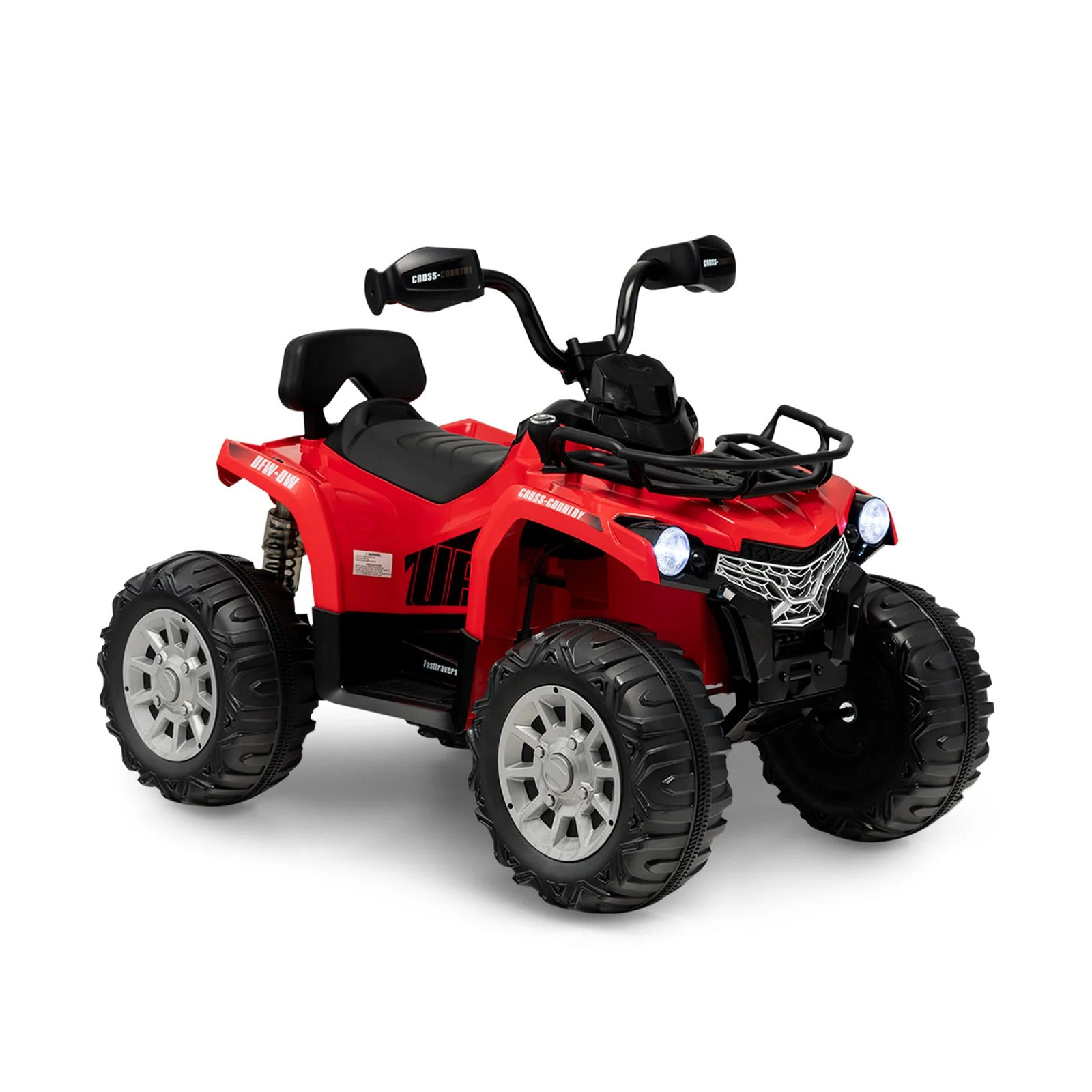 12V Kids Ride On ATV 4 Wheeler with MP3 and Headlights-Red - Image 3