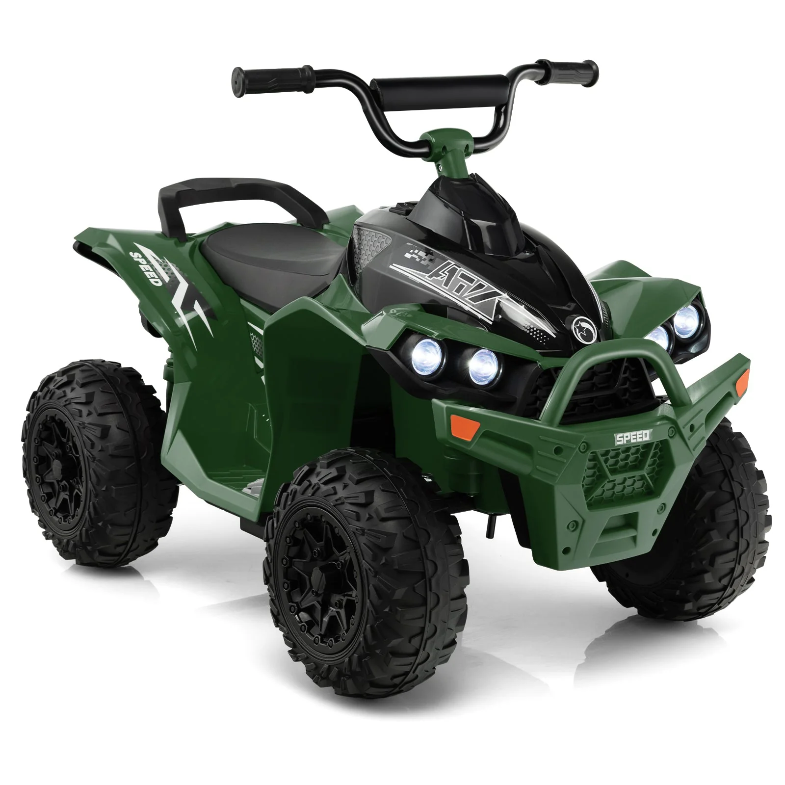 12V Kids Ride On ATV with High/Low Speed and Comfortable Seat-Army Green - Image 3