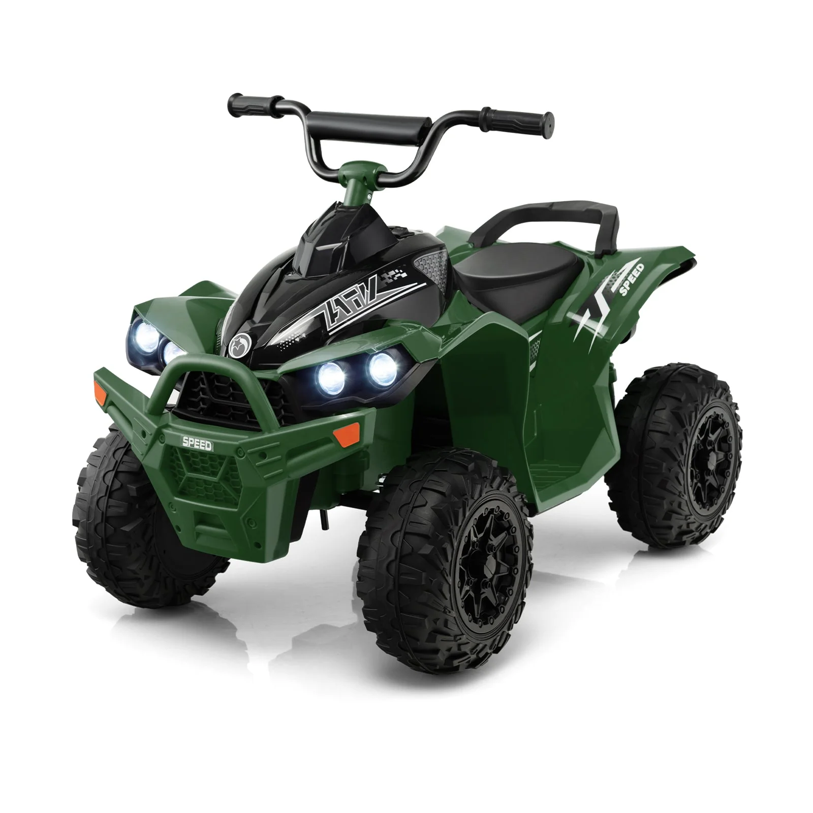 12V Kids Ride On ATV with High/Low Speed and Comfortable Seat-Army Green - Image 4