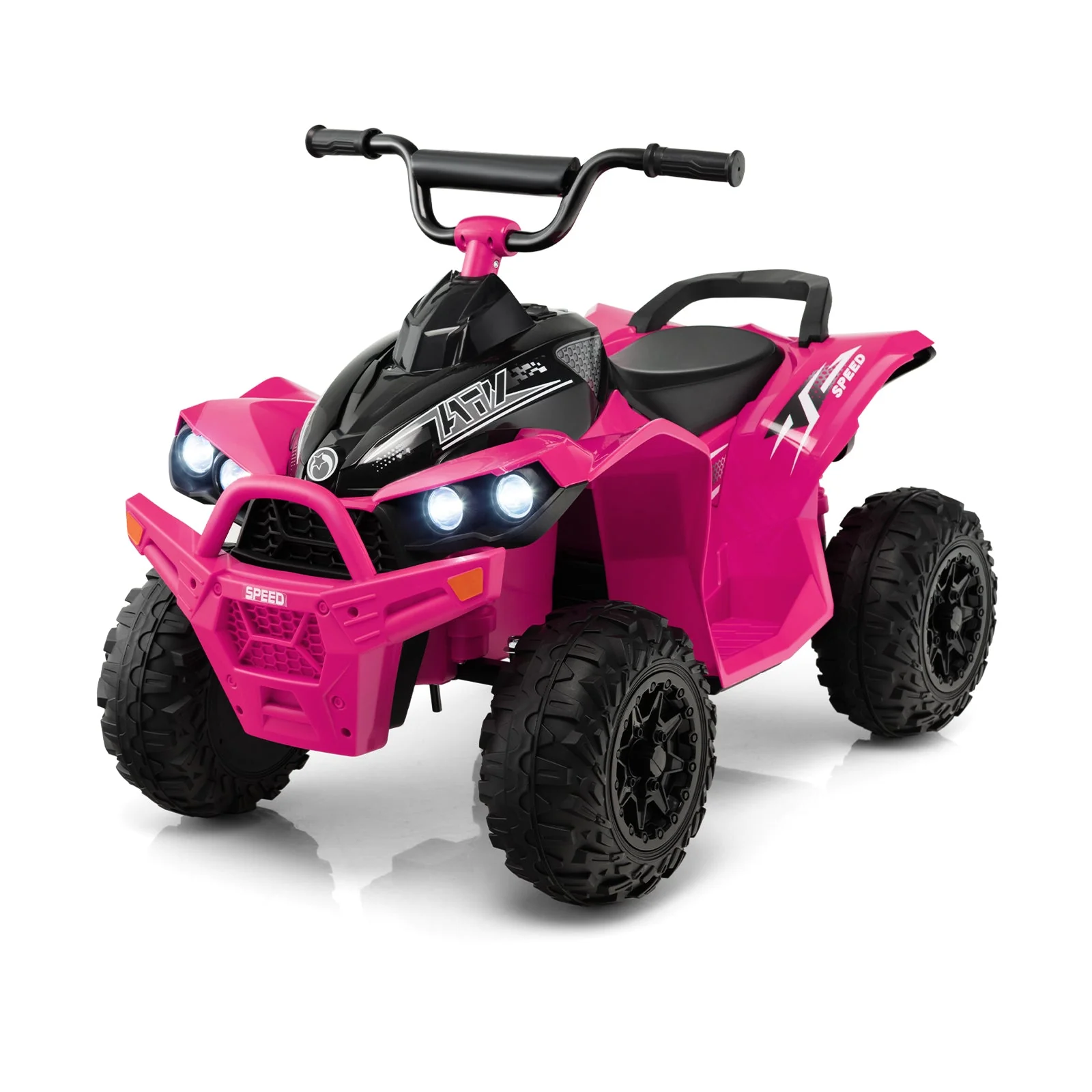 12V Kids Ride On ATV with High/Low Speed and Comfortable Seat-Pink - Image 4