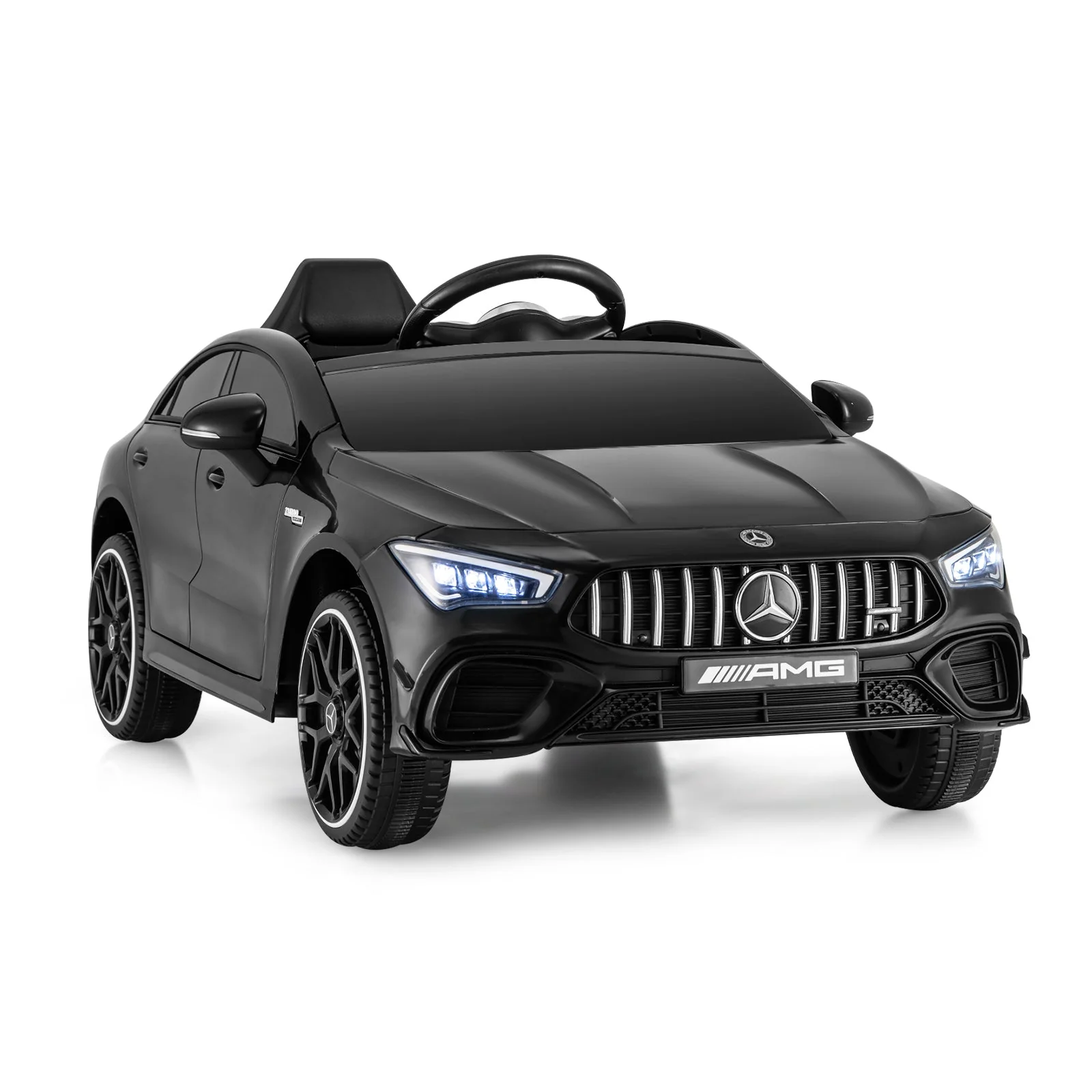 12V Kids Ride on Car Mercedes-Benz AMG CLA 45 with Remote-Black - Image 2