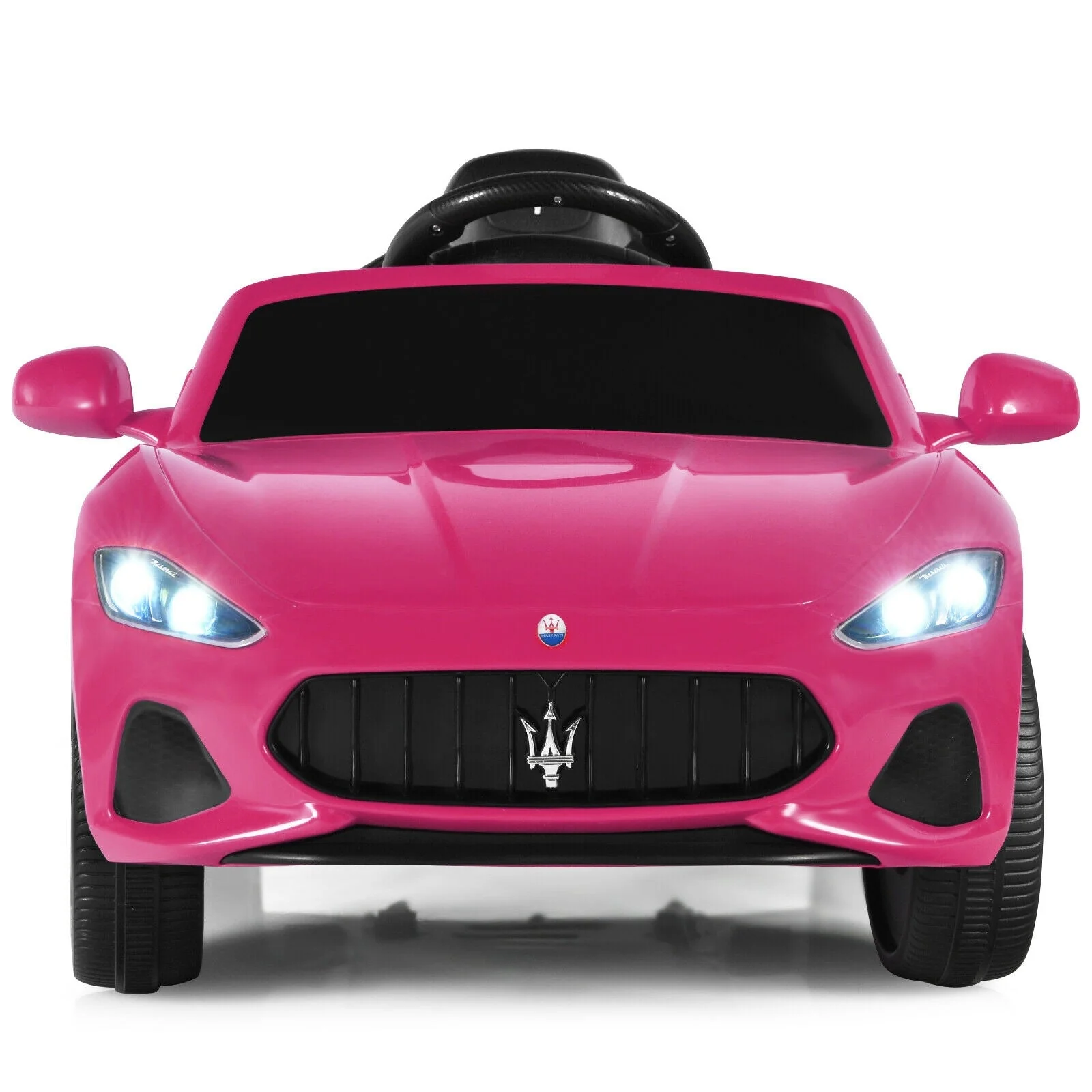 12V Kids Ride-On Car with Remote Control and Lights-Pink - Image 6