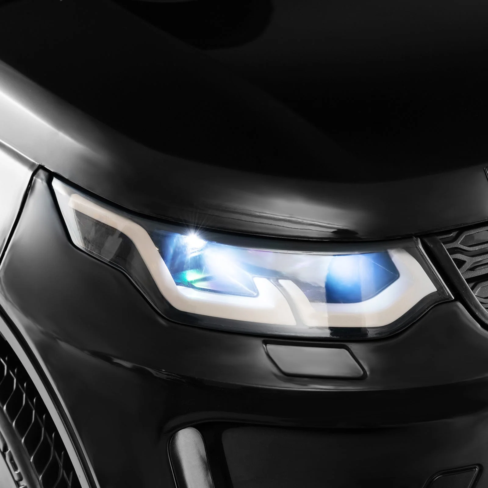 12V Kids Ride On Car with Remote Control Lockable Doors Slow Start System and LED Lights-Black - Image 7