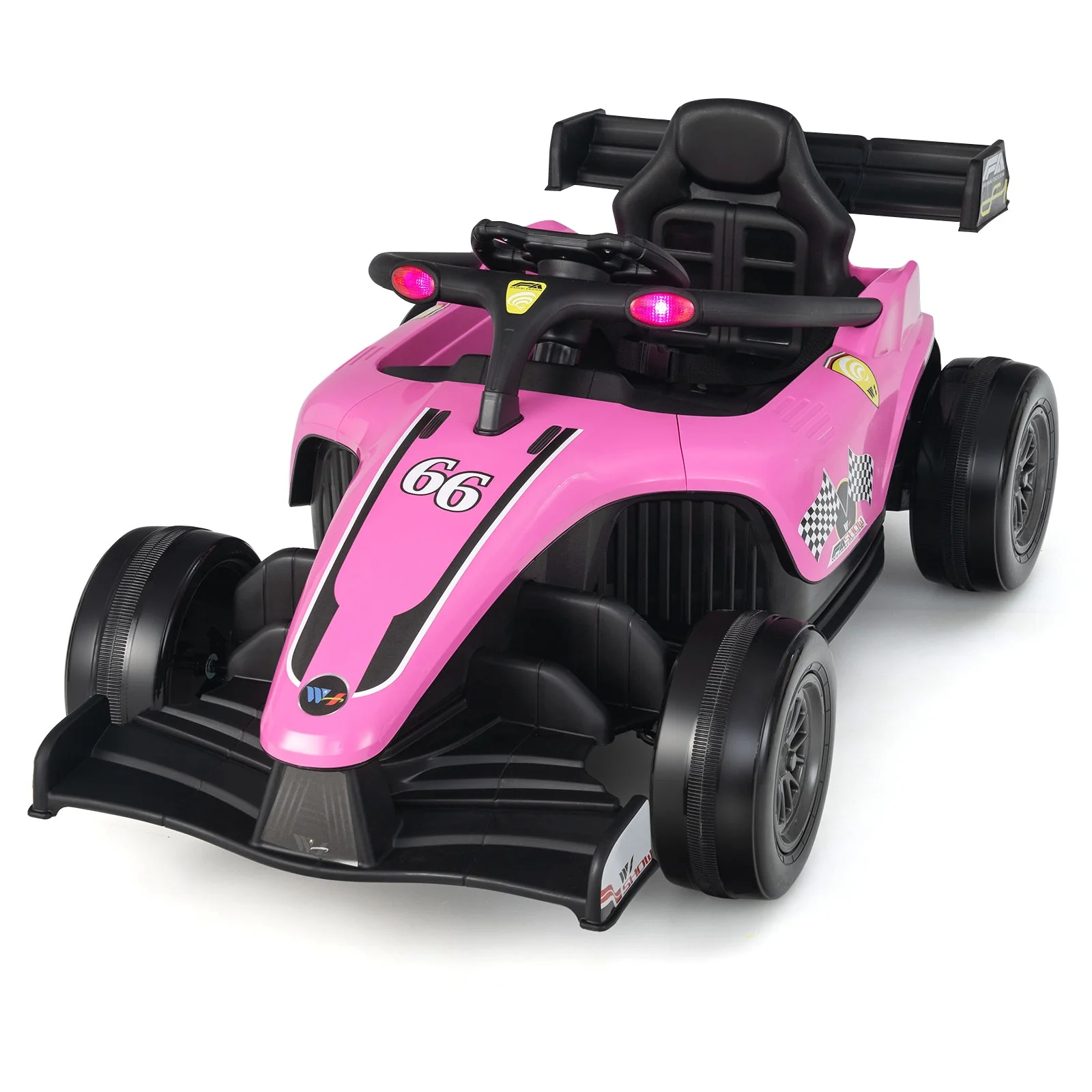 12V Kids Ride on Electric Formula Racing Car with Remote Control-Pink - Image 7