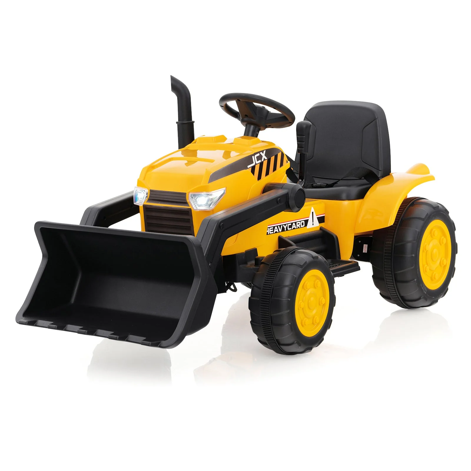 12V Kid's Ride on Excavator with Adjustable Digging Bucket-Yellow - Image 3