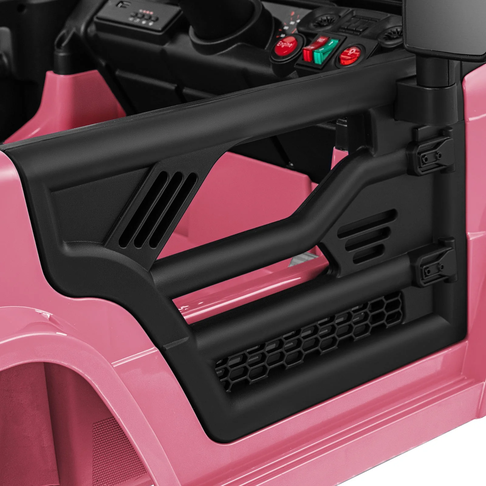 12V Kids Ride on Truck Car with Parental Remote and Music Player-Pink - Image 5