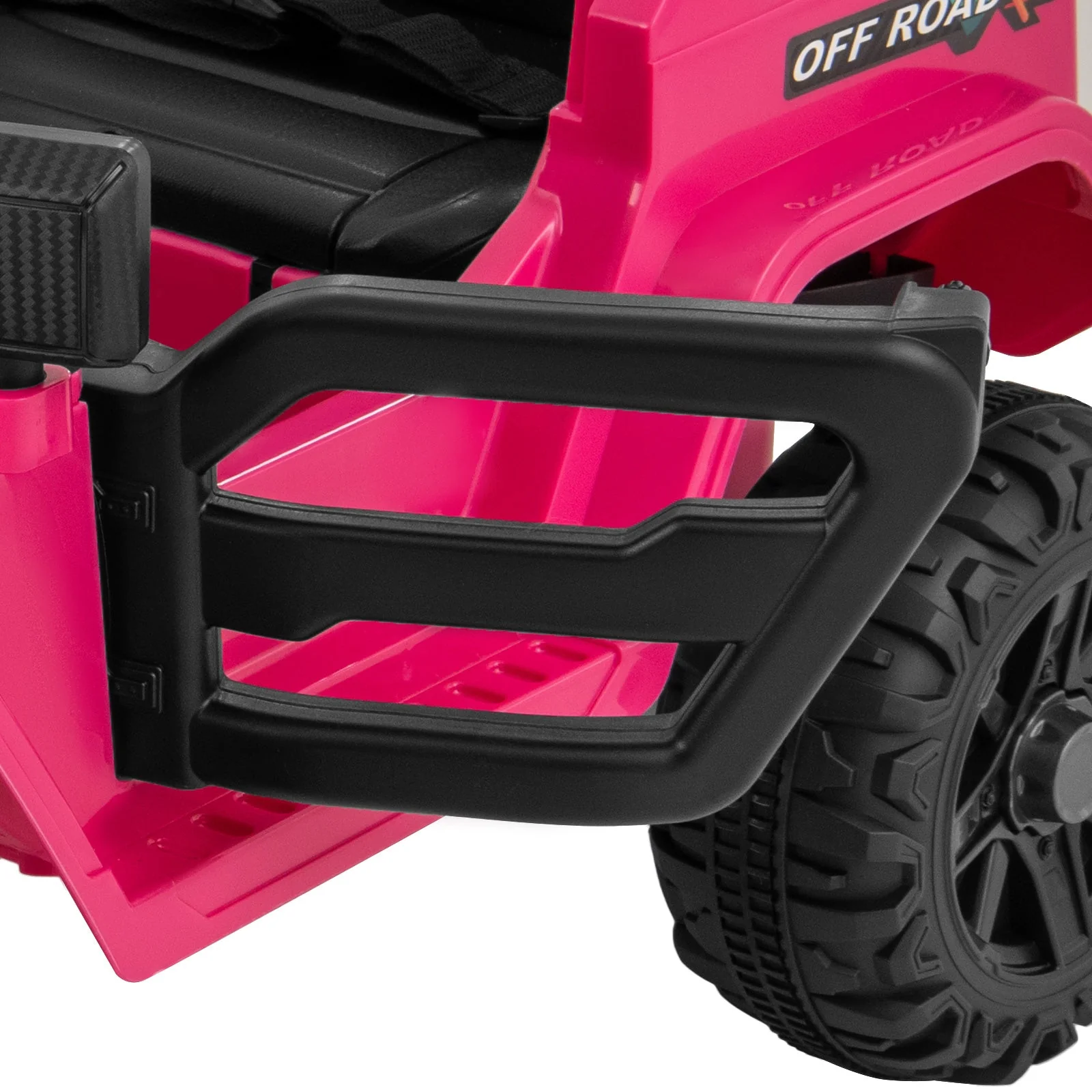 12V Kids Ride on Truck Car with Remote Control Threaded Wheels and 3 Speeds-Pink - Image 6