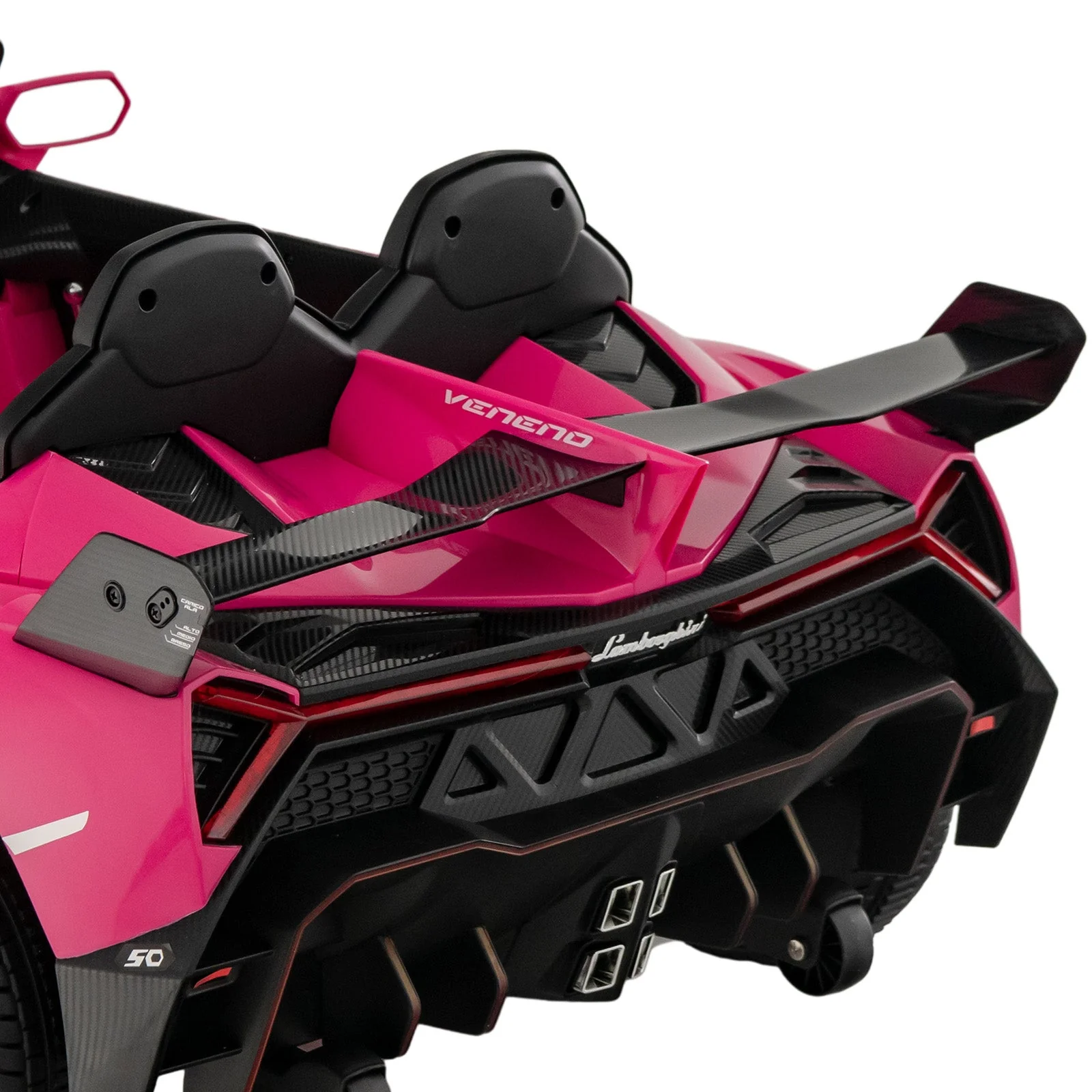 12V Licensed Lamborghini 4WD Kids Ride-on Sports Car with 2.4G Remote-Pink - Image 8