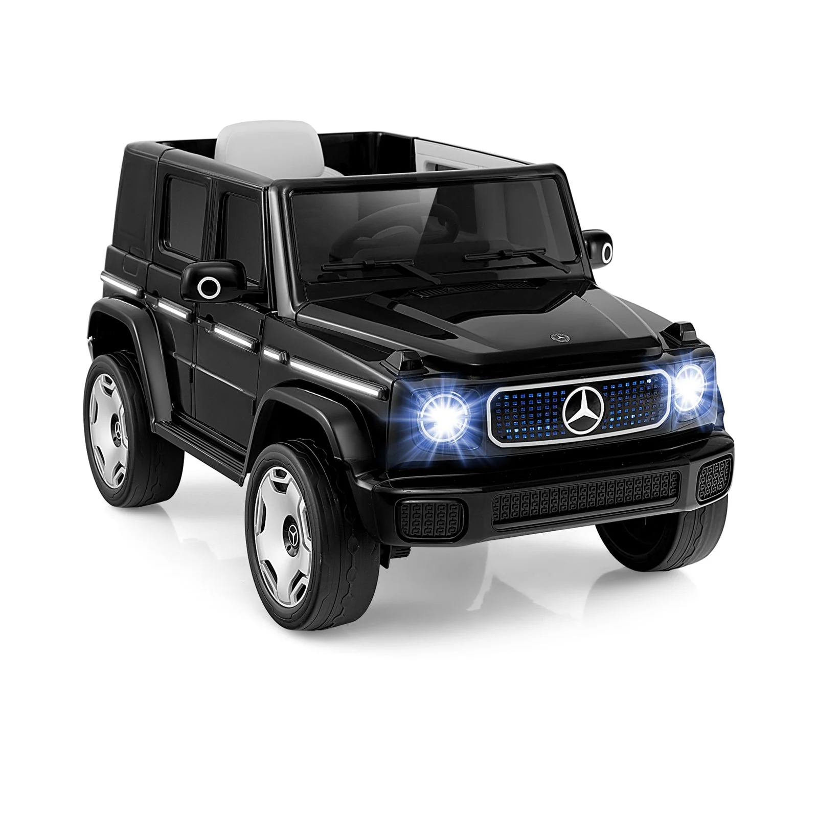 12V Licensed Mercedes-Benz EQG Kids Ride On Car with Remote Control-Black - Image 3