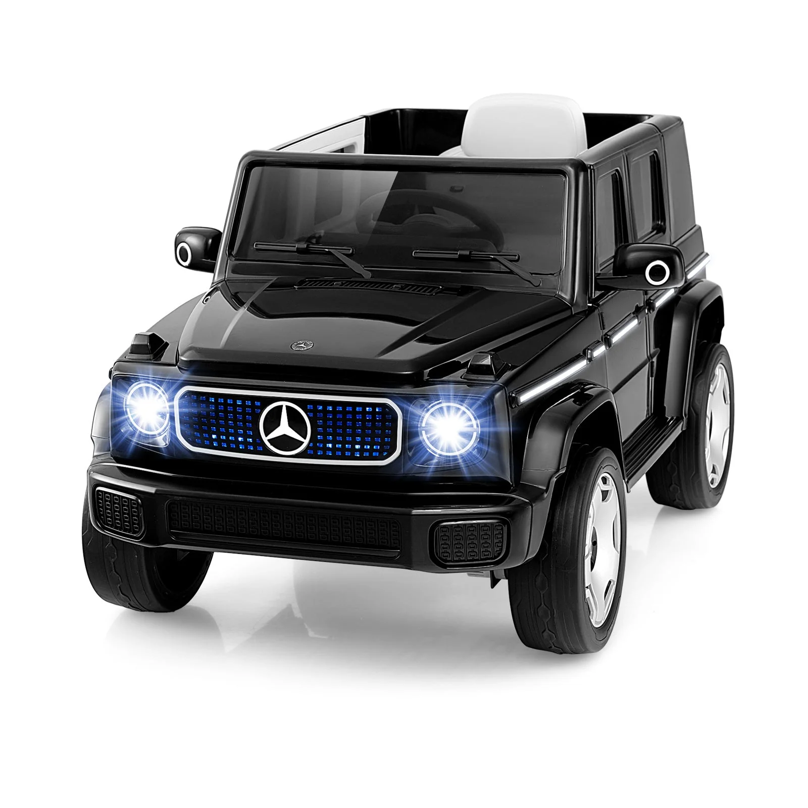 12V Licensed Mercedes-Benz EQG Kids Ride On Car with Remote Control-Black - Image 4