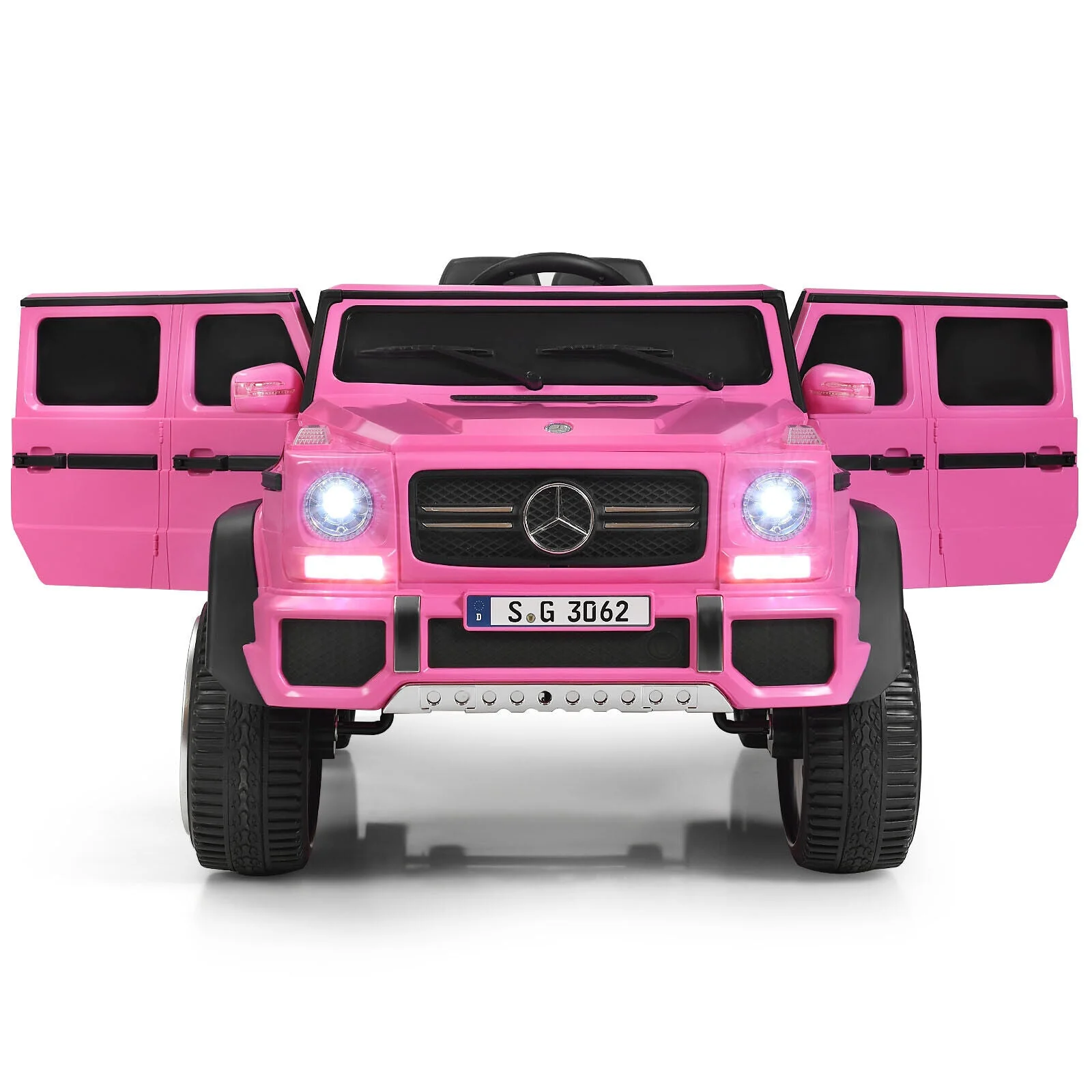 12V Licensed Mercedes-Benz Kids Ride On Car-Pink - Image 3