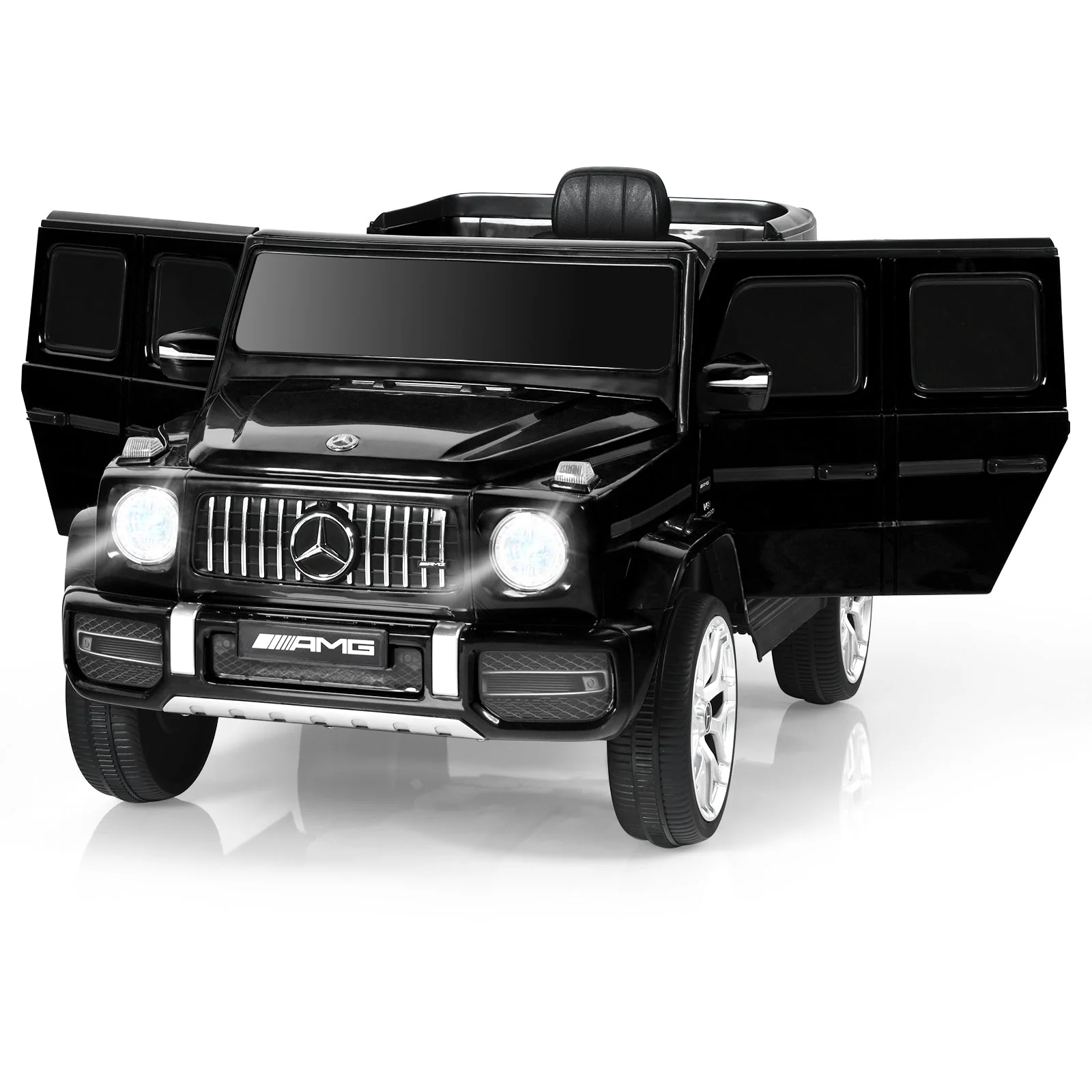 12V Mercedes-Benz G63 Licensed Kids Ride On Car with Remote Control-Black - Image 3