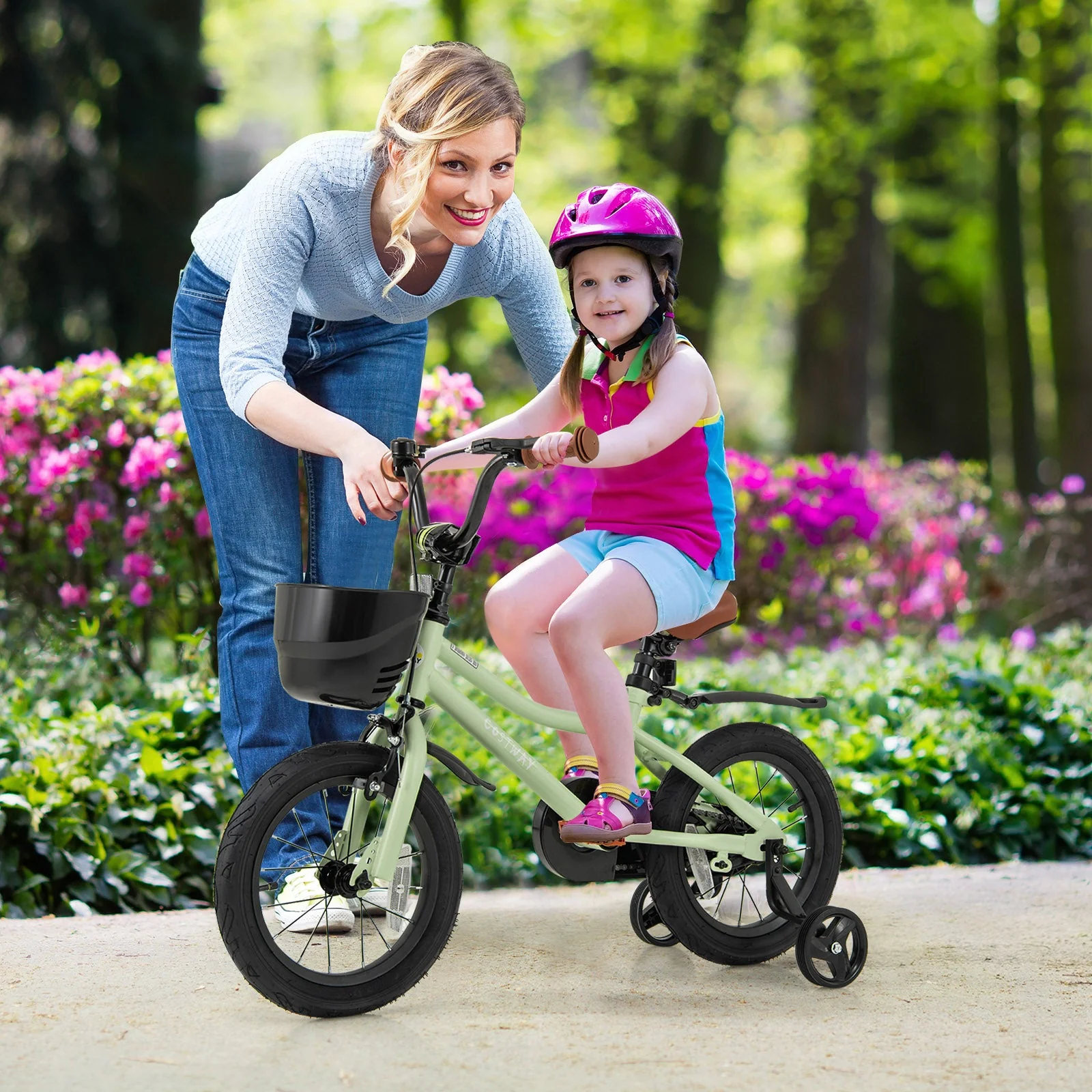 14-Inch Kids Bike Adjustable with Training Wheels for 3-5 Years Old - Image 2