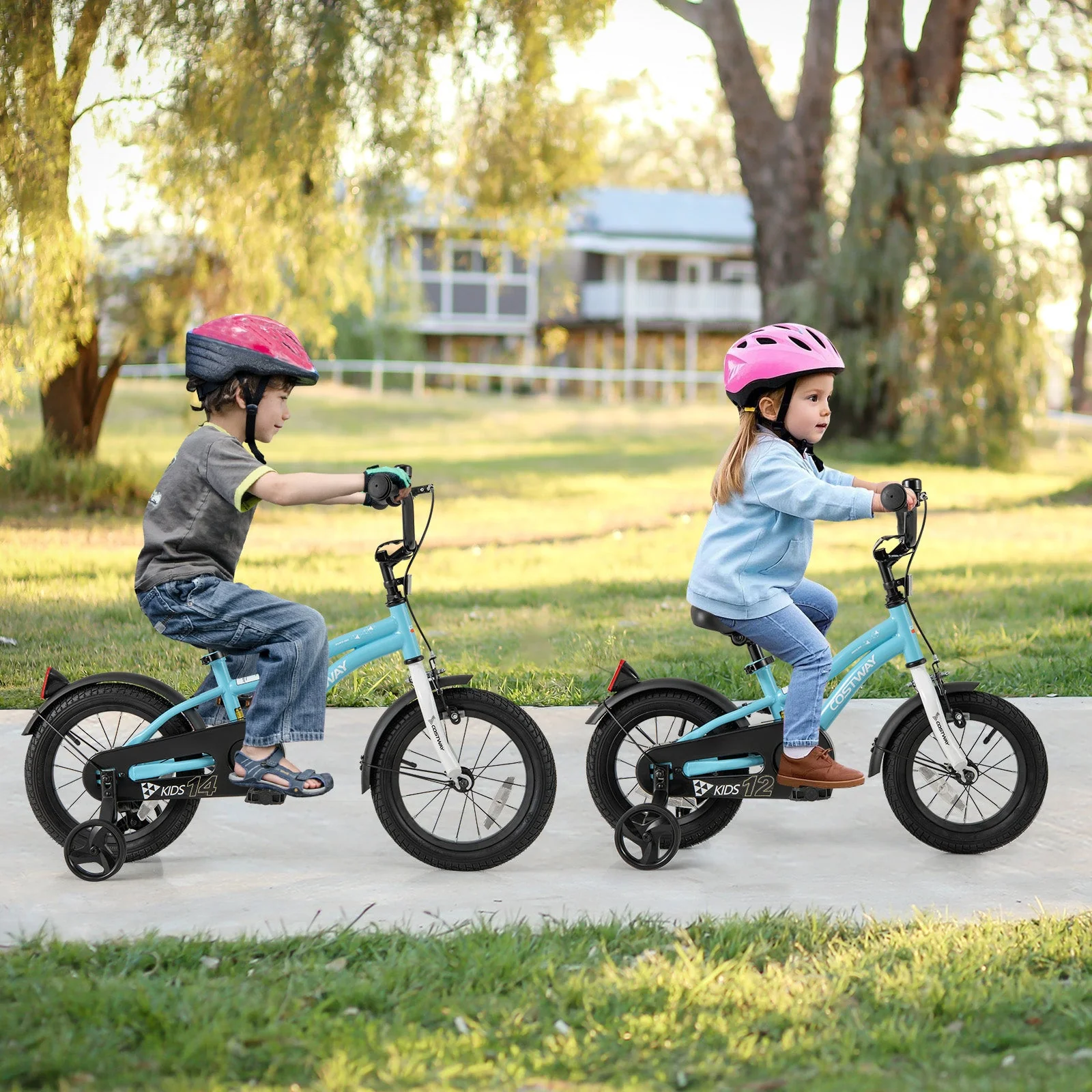 14-Inch Kids Bike for 3-5 Years Old Children Bicycle with Training Wheels - Image 2