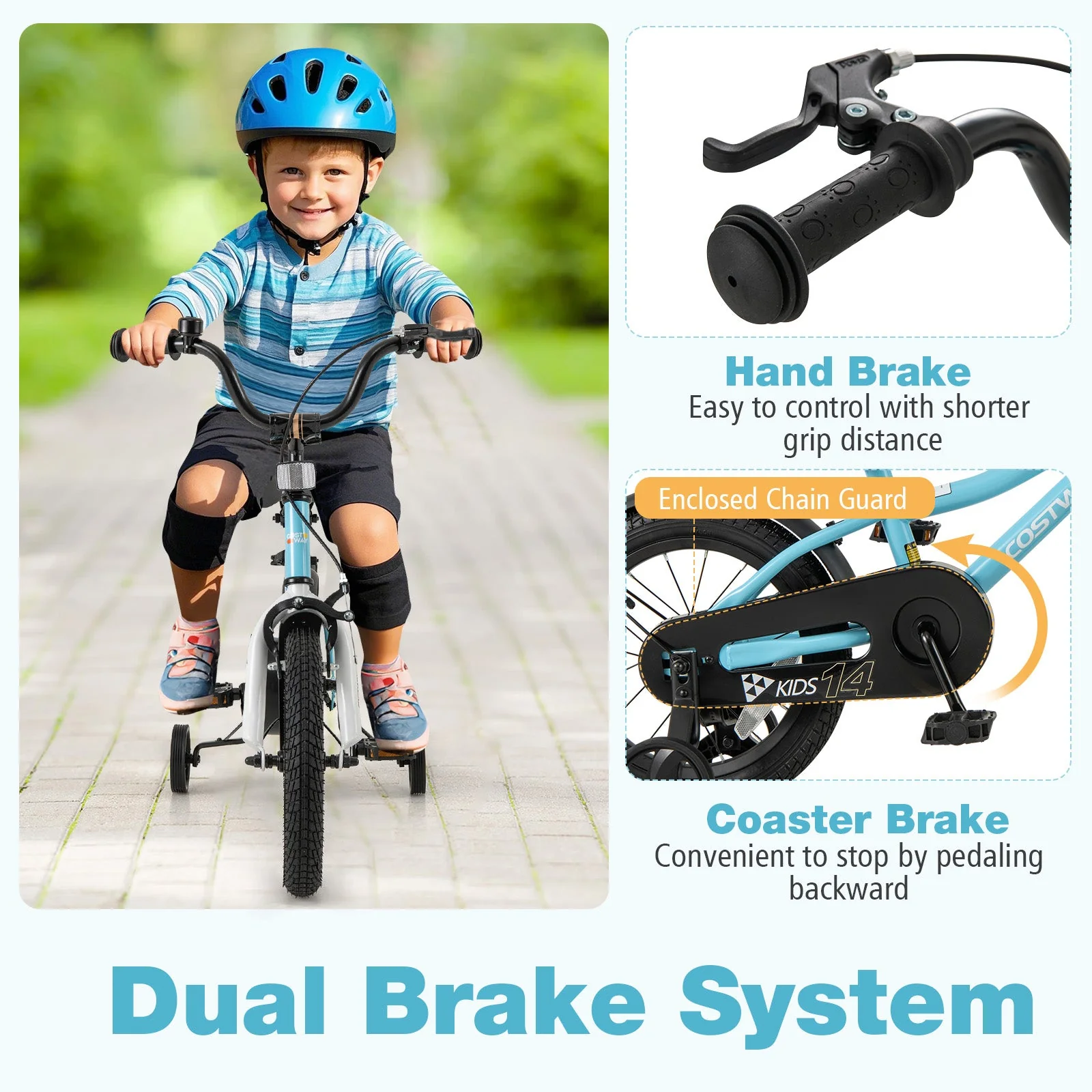14-Inch Kids Bike for 3-5 Years Old Children Bicycle with Training Wheels - Image 5