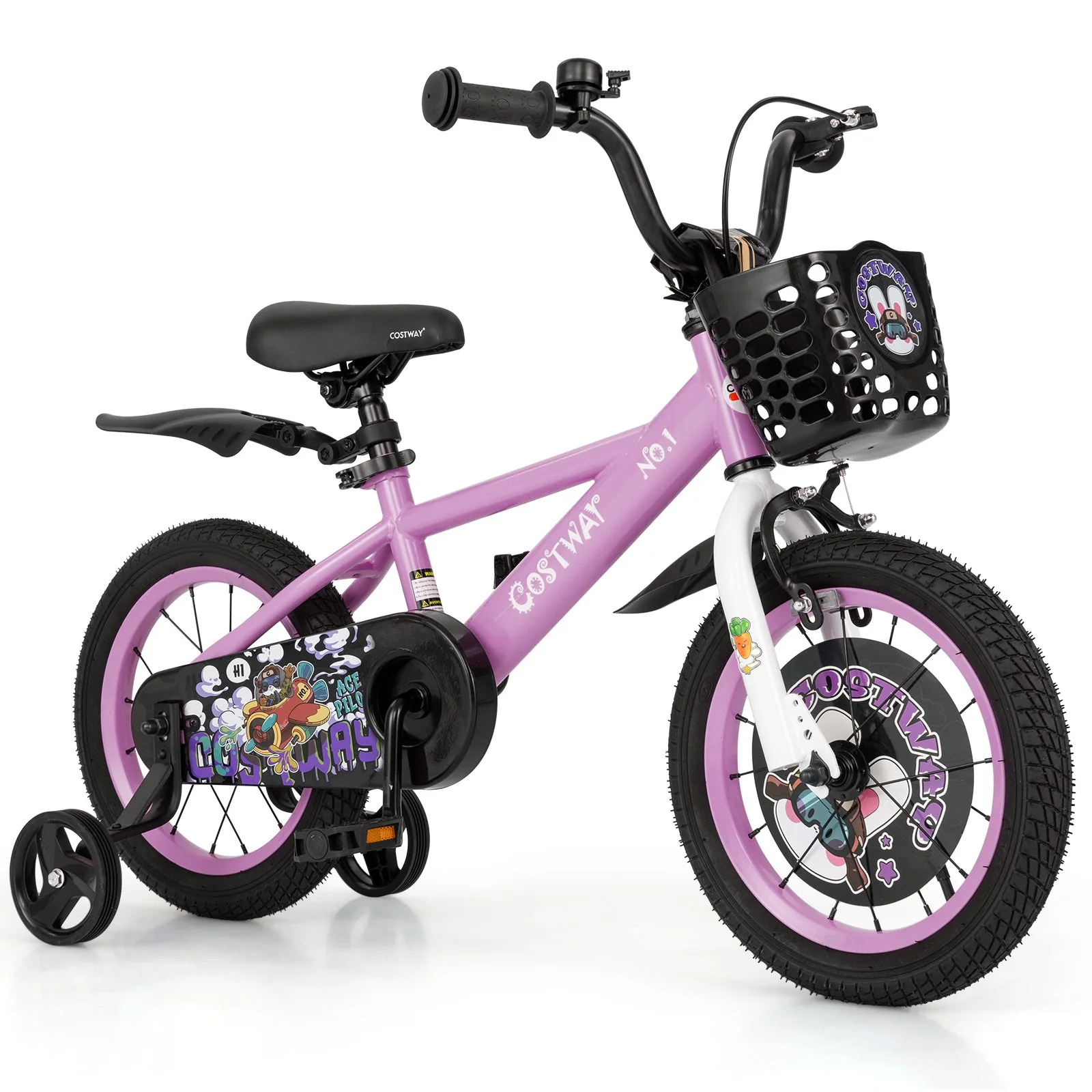 14 Inch Kids Bike for 3-5 Years Old Sport Bicycle with Adjustable Handlebar and Saddle-14 inches - Image 3