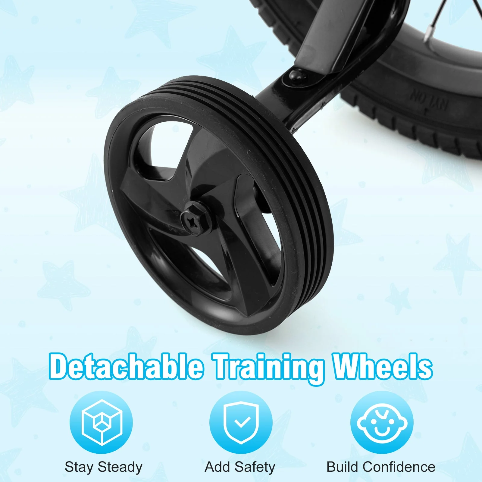 14 Inch Kids Bike with Basket and Training Wheels for Children Aged 4-5 Years Old - Image 7