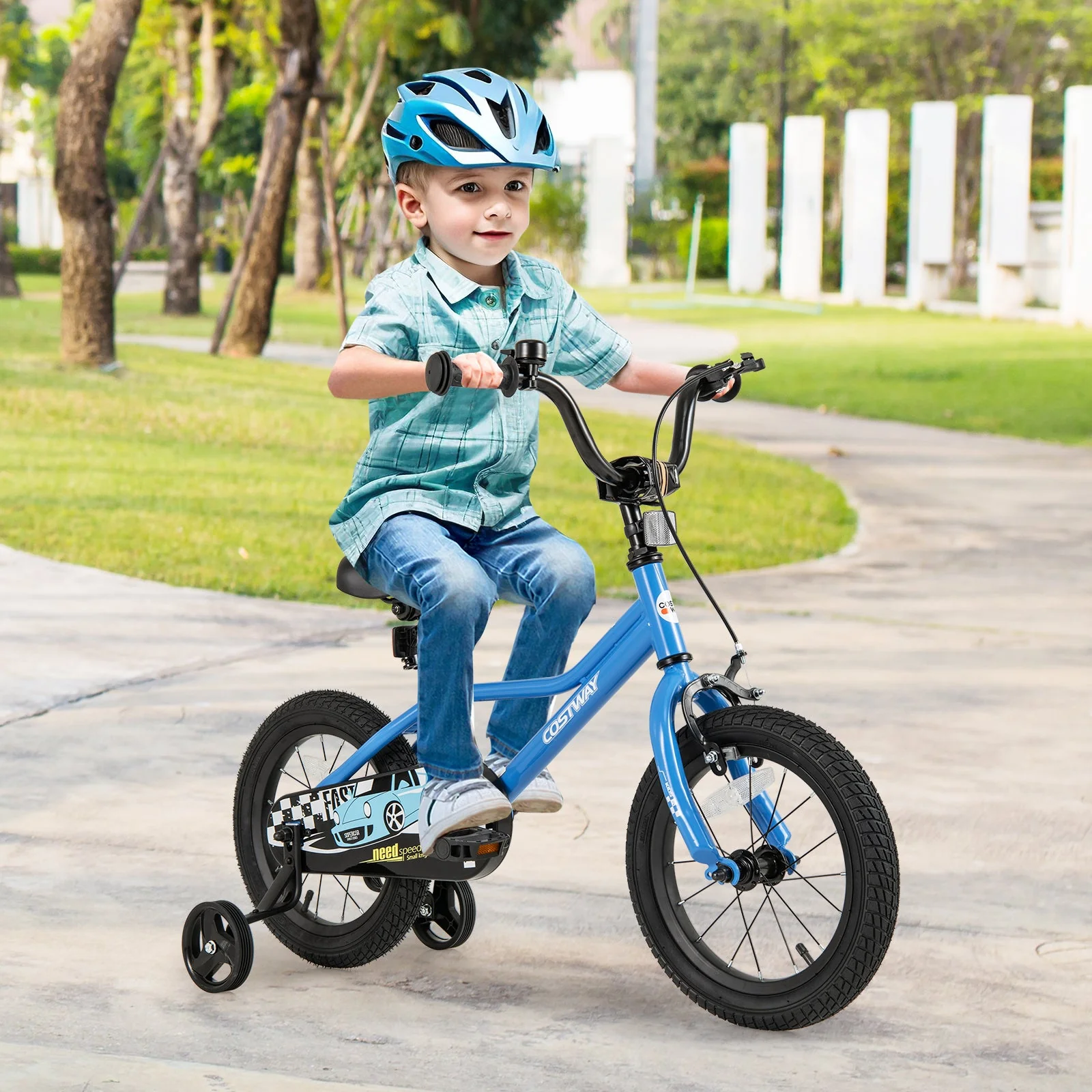 14 Inch Kids Bike with Removable Training Wheels for Aged 3-5 Years Old - Image 2