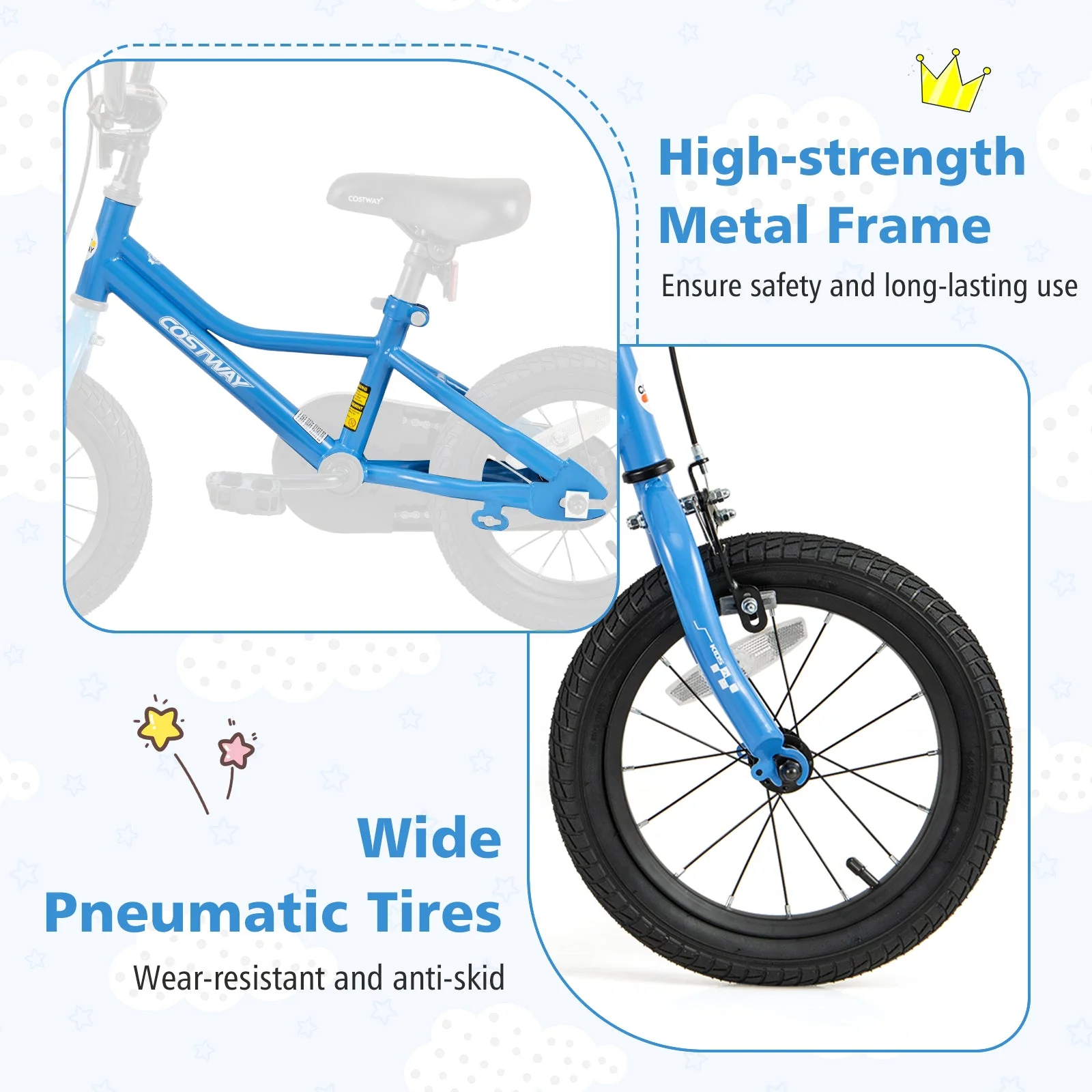 14 Inch Kids Bike with Removable Training Wheels for Aged 3-5 Years Old - Image 7