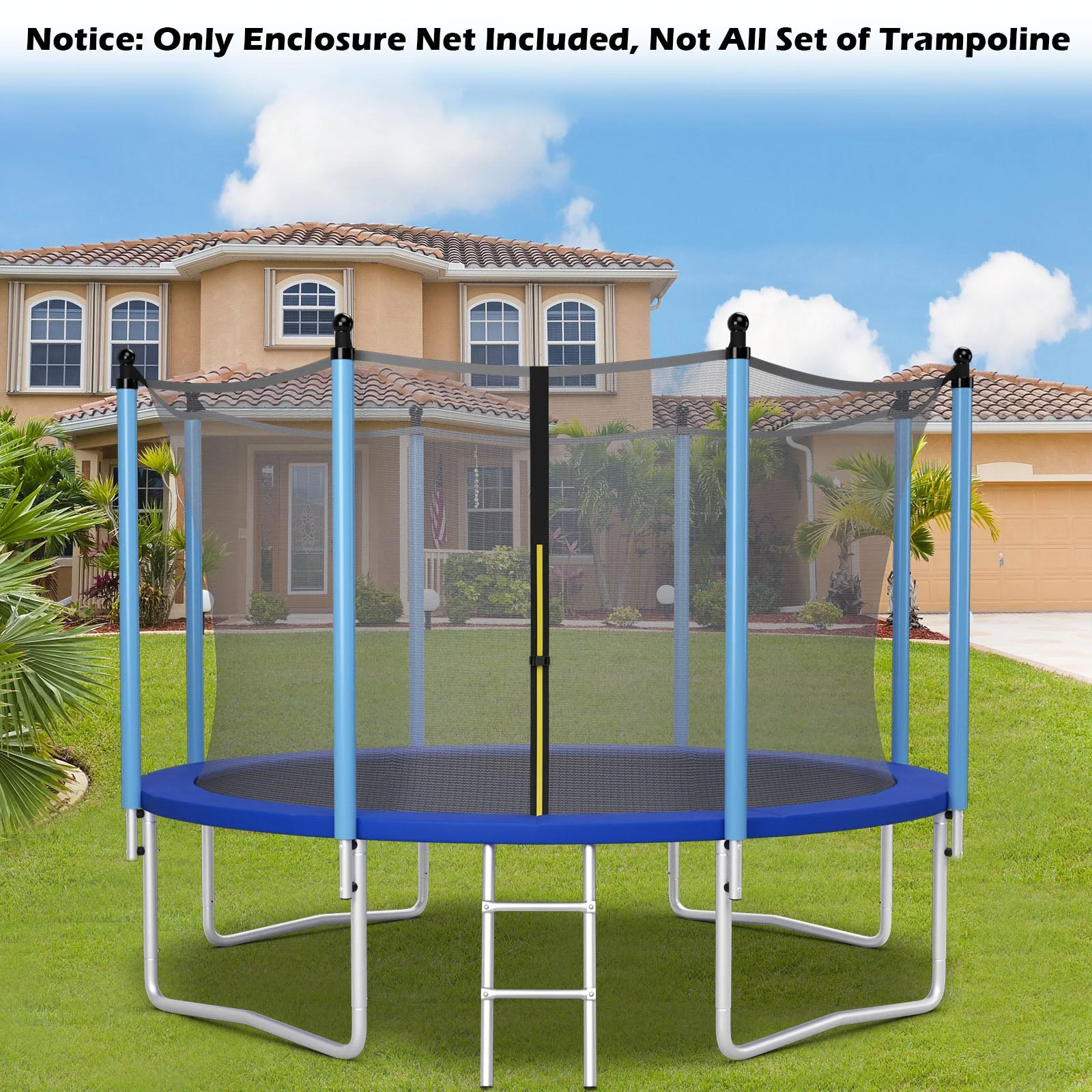 15/16 Feet Trampoline Replacement Safety Net with Adjustable Straps-15 ft - Image 2