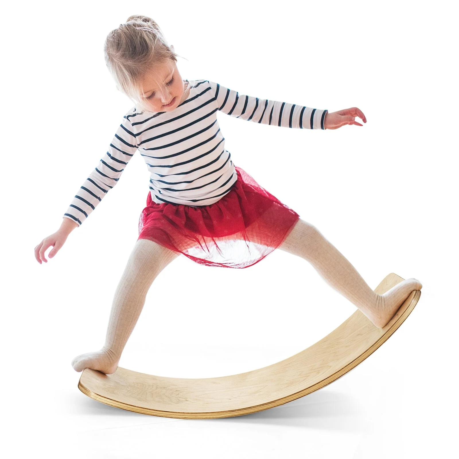 15.5 Inch Wobble Board for Kids and Adults-Natural - Image 3