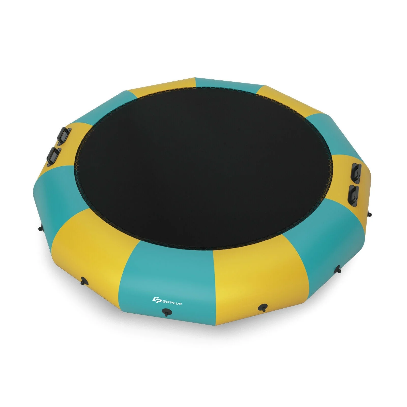 15 Feet Inflatable Splash Padded Water Bouncer Trampoline-Yellow - Image 3