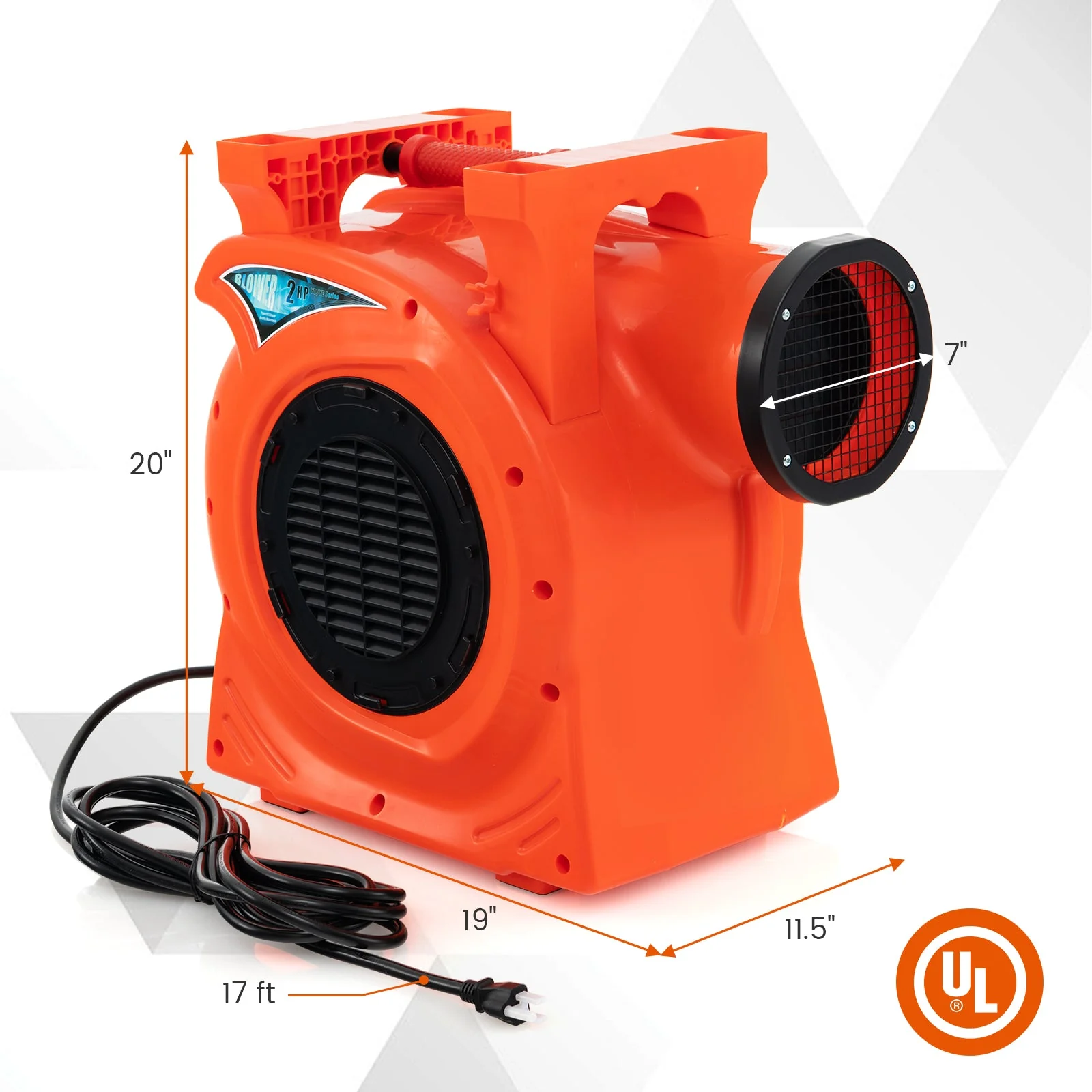 1500W 2 HP Commercial Air Blower for Giant Outdoor Inflatable Bounce House - Image 4