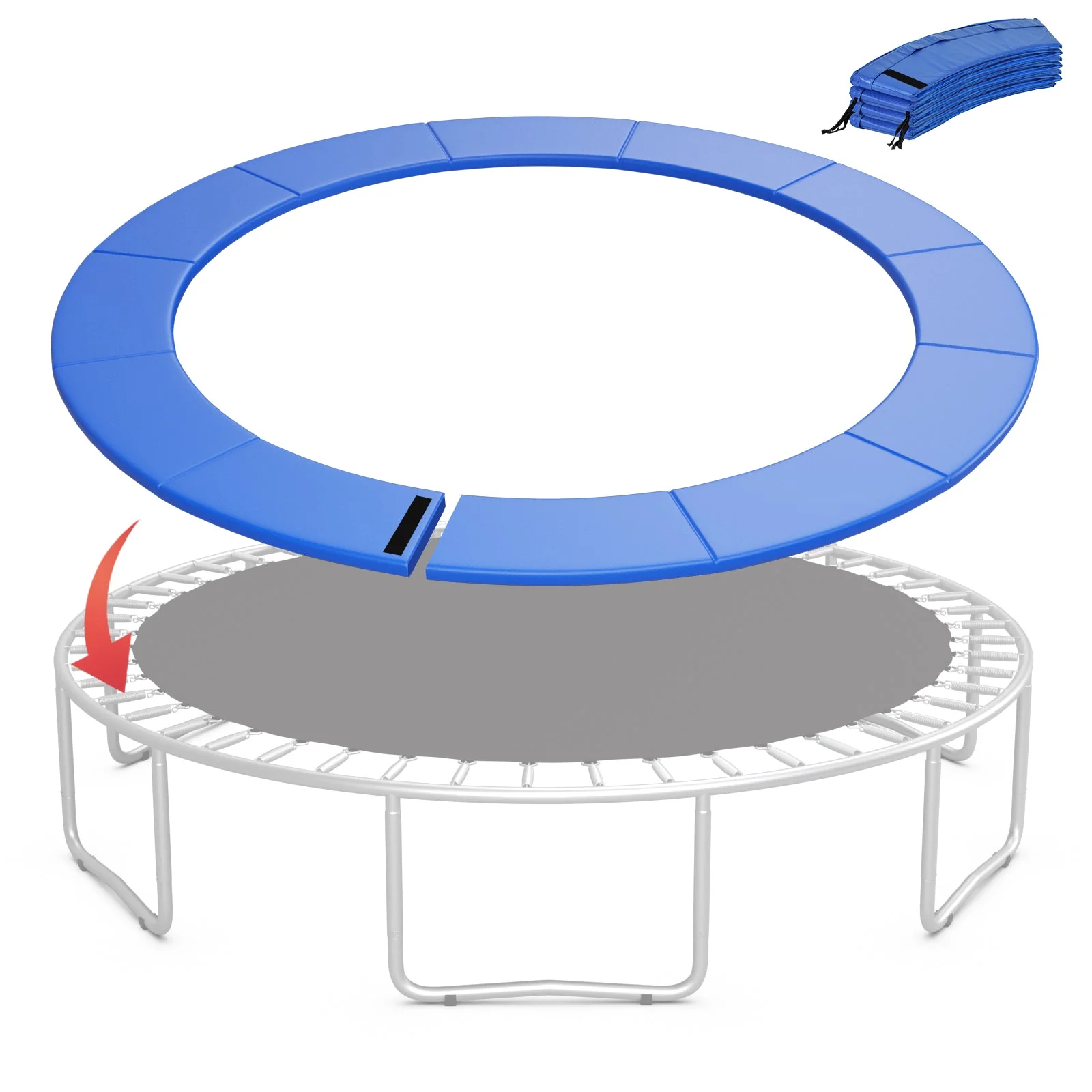16 Feet Trampoline Pad Replacement Safety Pad with Fixing Straps (Blue) - Image 4