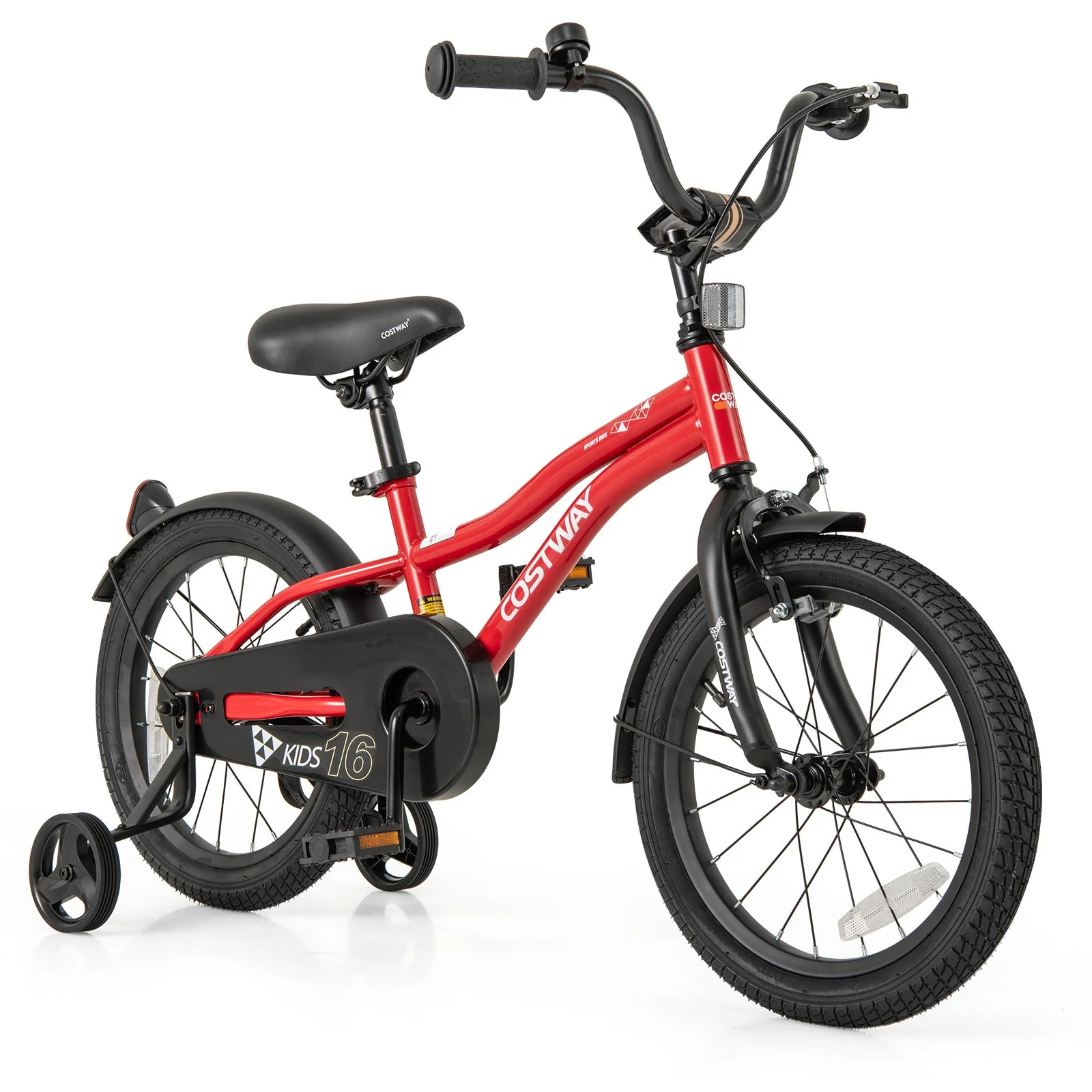16 Inch Kids Bike Adjustable Bicycle with Reflectors and Bell for 4-7 Years Old - Image 3