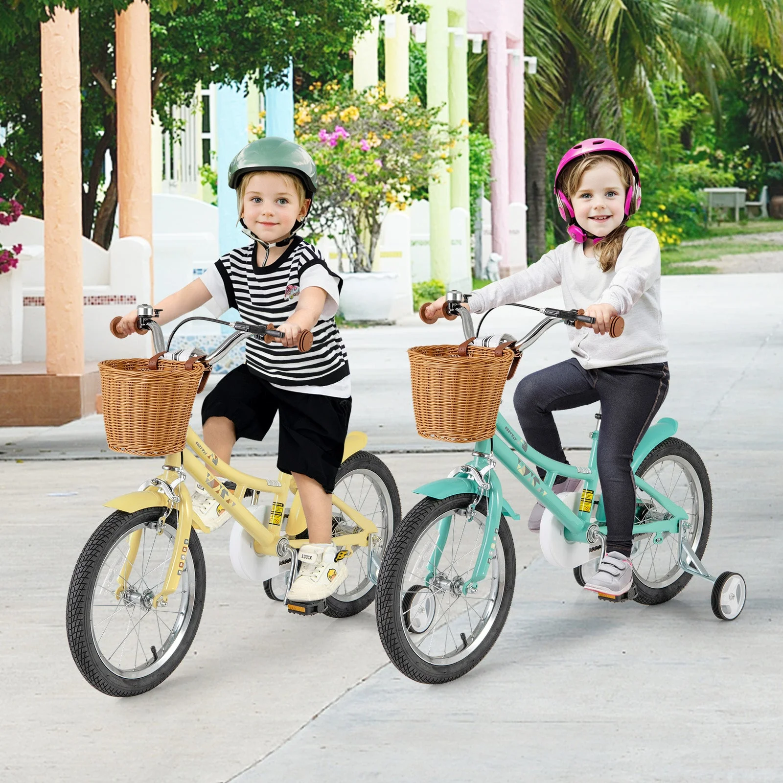 16 Inch Kids Bike Adjustable Bicycle with Reflectors and Bell for Children 4-7 Years Old-16 inches - Image 2