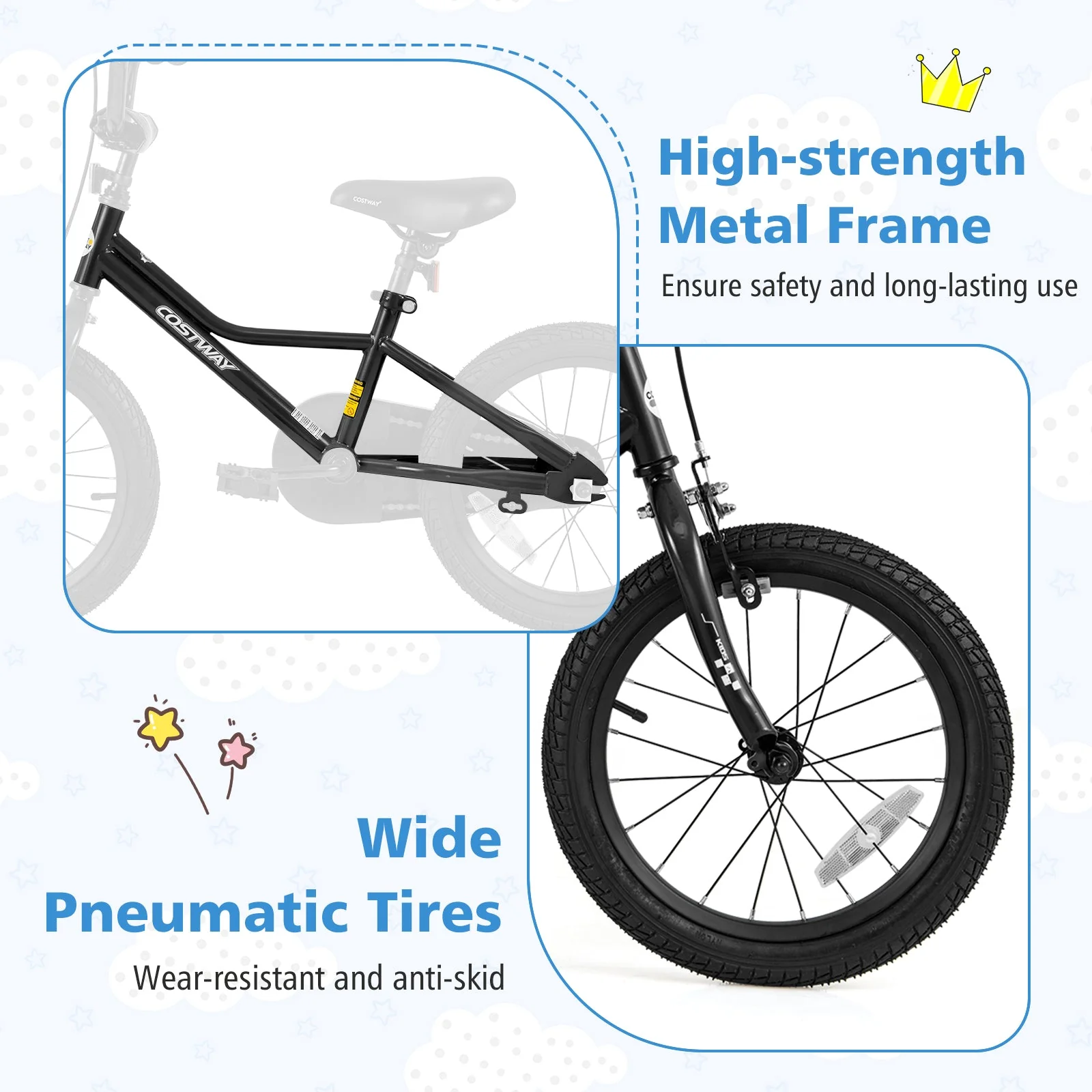 16 Inch Kids Bike Adjustable for 4-7 Years Old with Low-Step Frame - Image 8