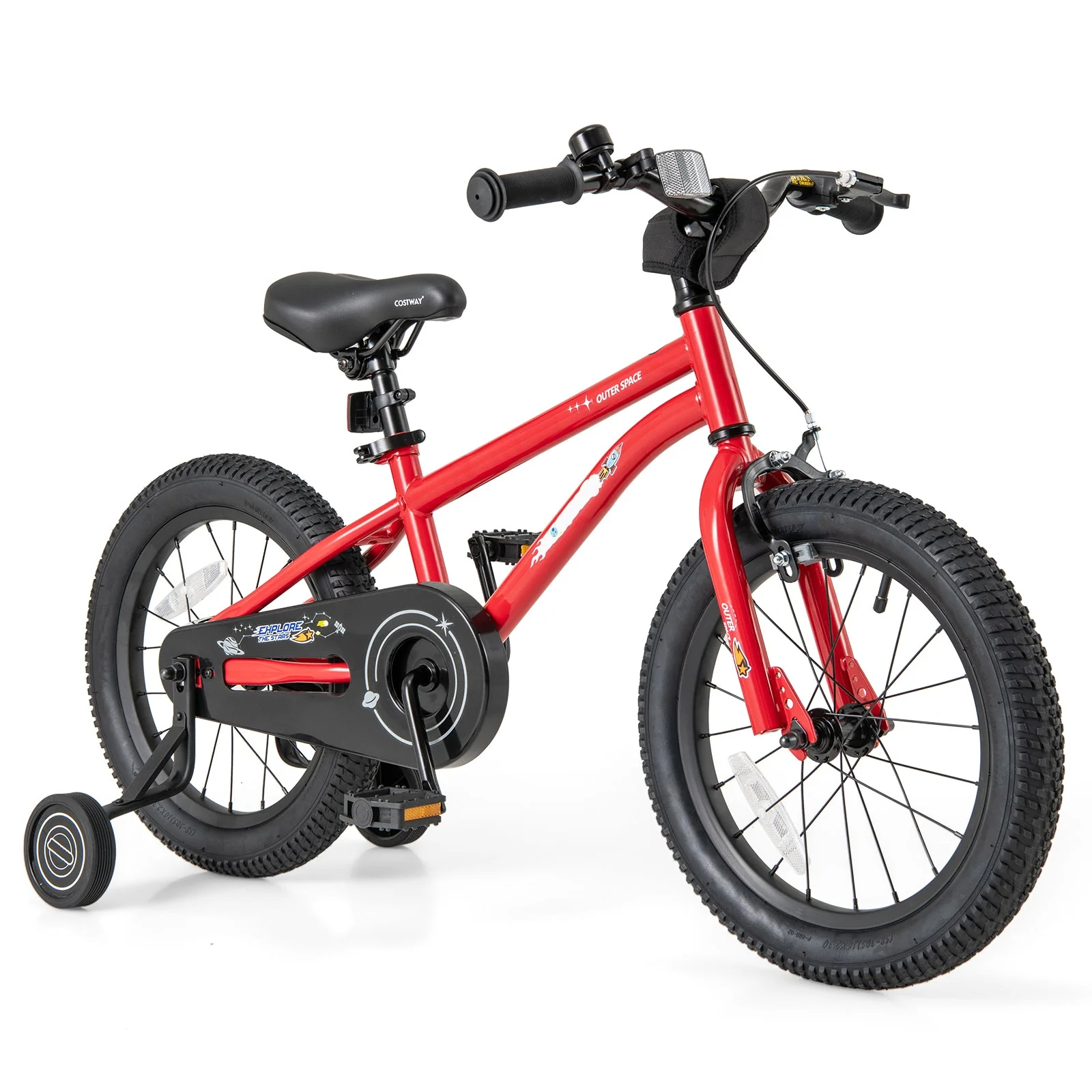 16-Inch Kids Bike Ages 4-7 with Handbrake and Coaster Brake and Bell Ring-16 inches - Image 3