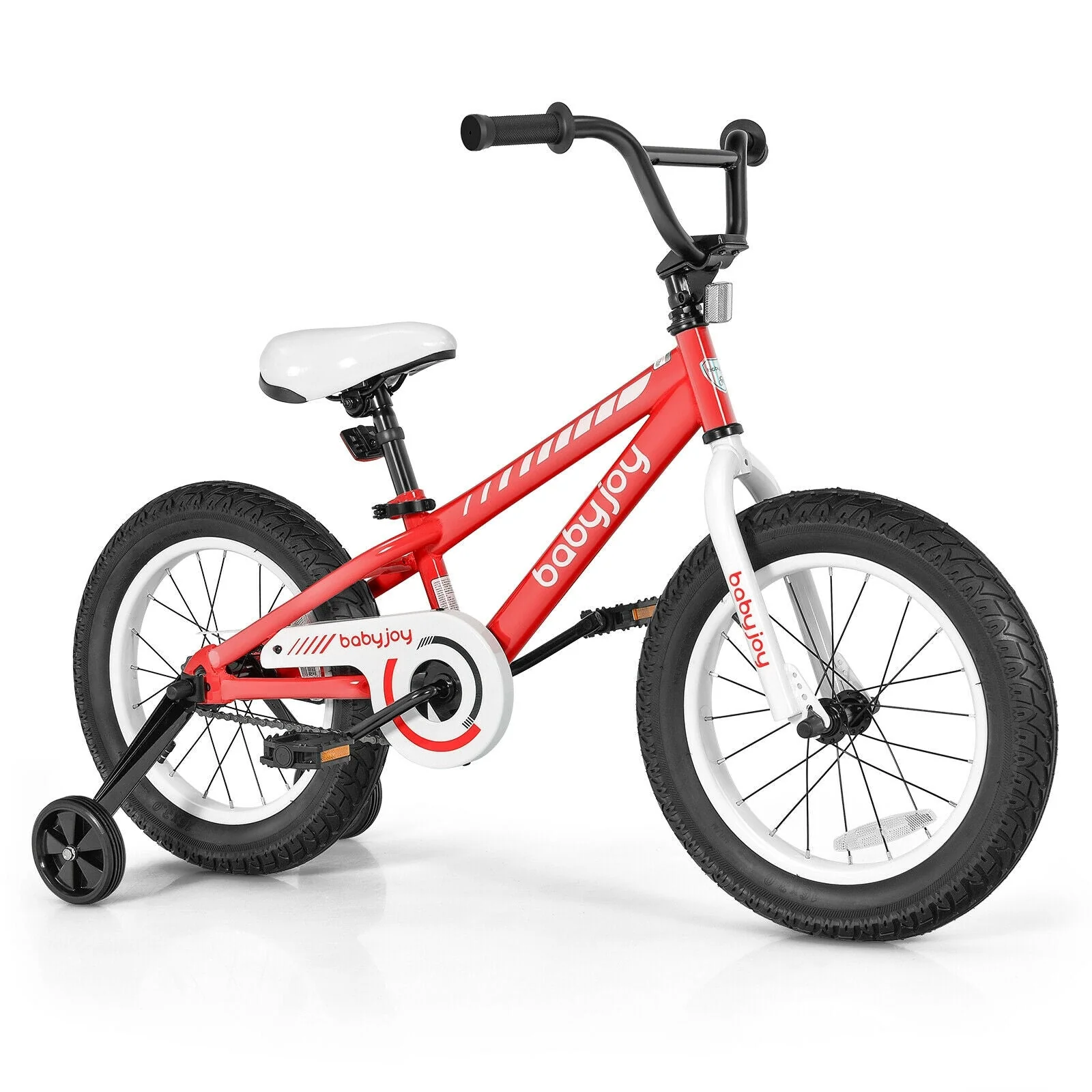 16 Inch Kids Bike Bicycle with Training Wheels for 5-8 Years Old Kids-Red - Image 4