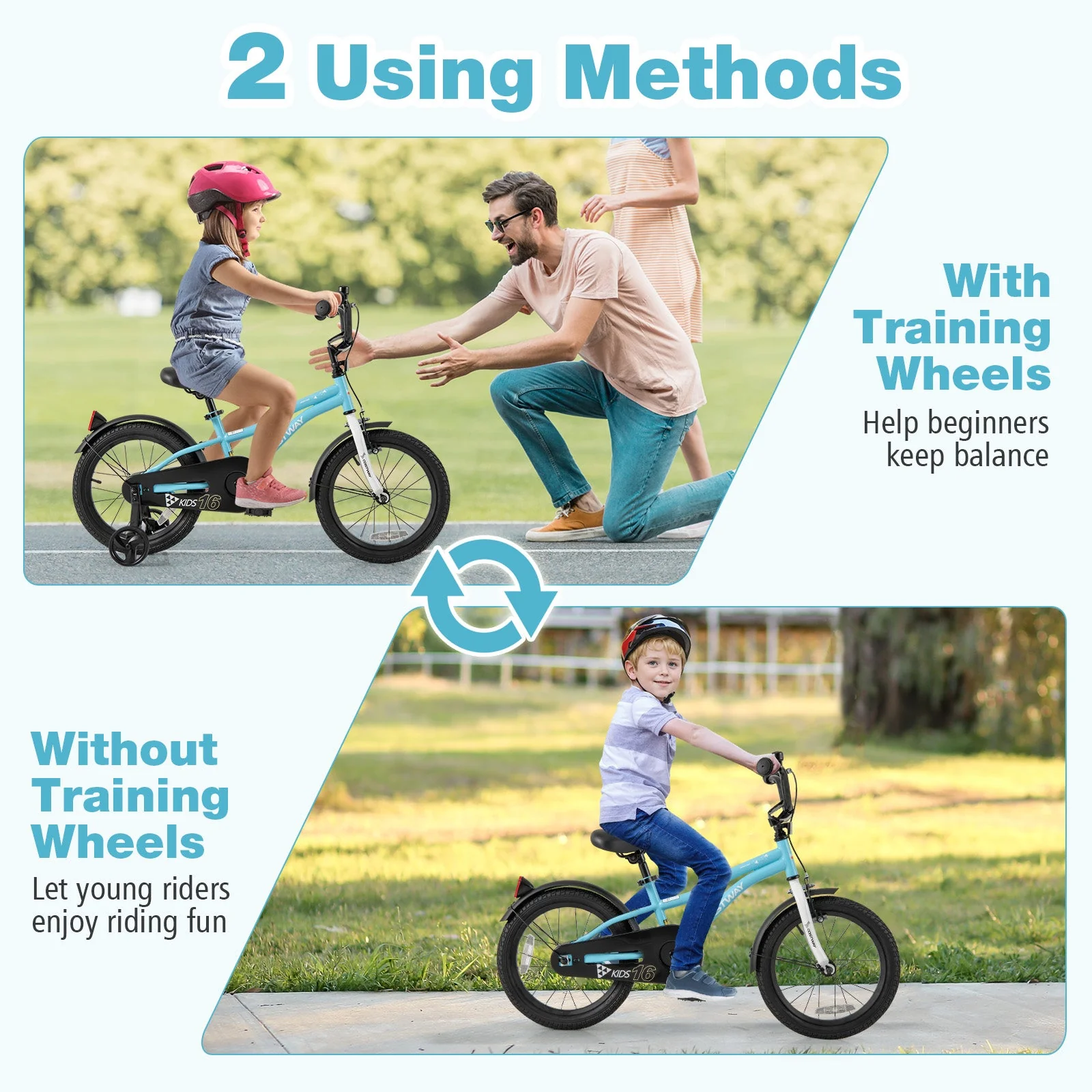 16-Inch Kids Bike for 4-7 Years Old Children Bicycle with Training Wheels - Image 7
