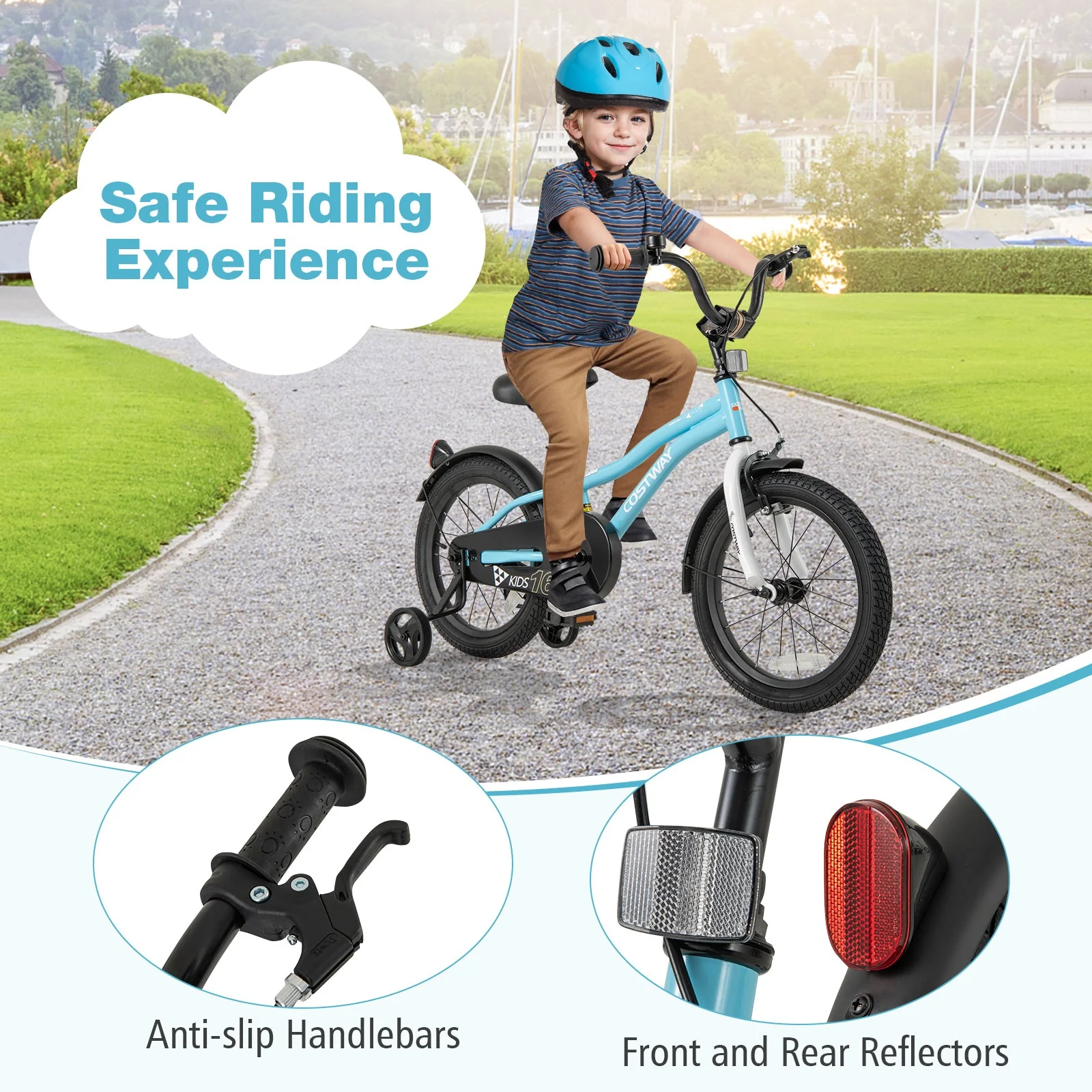 16-Inch Kids Bike for 4-7 Years Old Children Bicycle with Training Wheels - Image 8