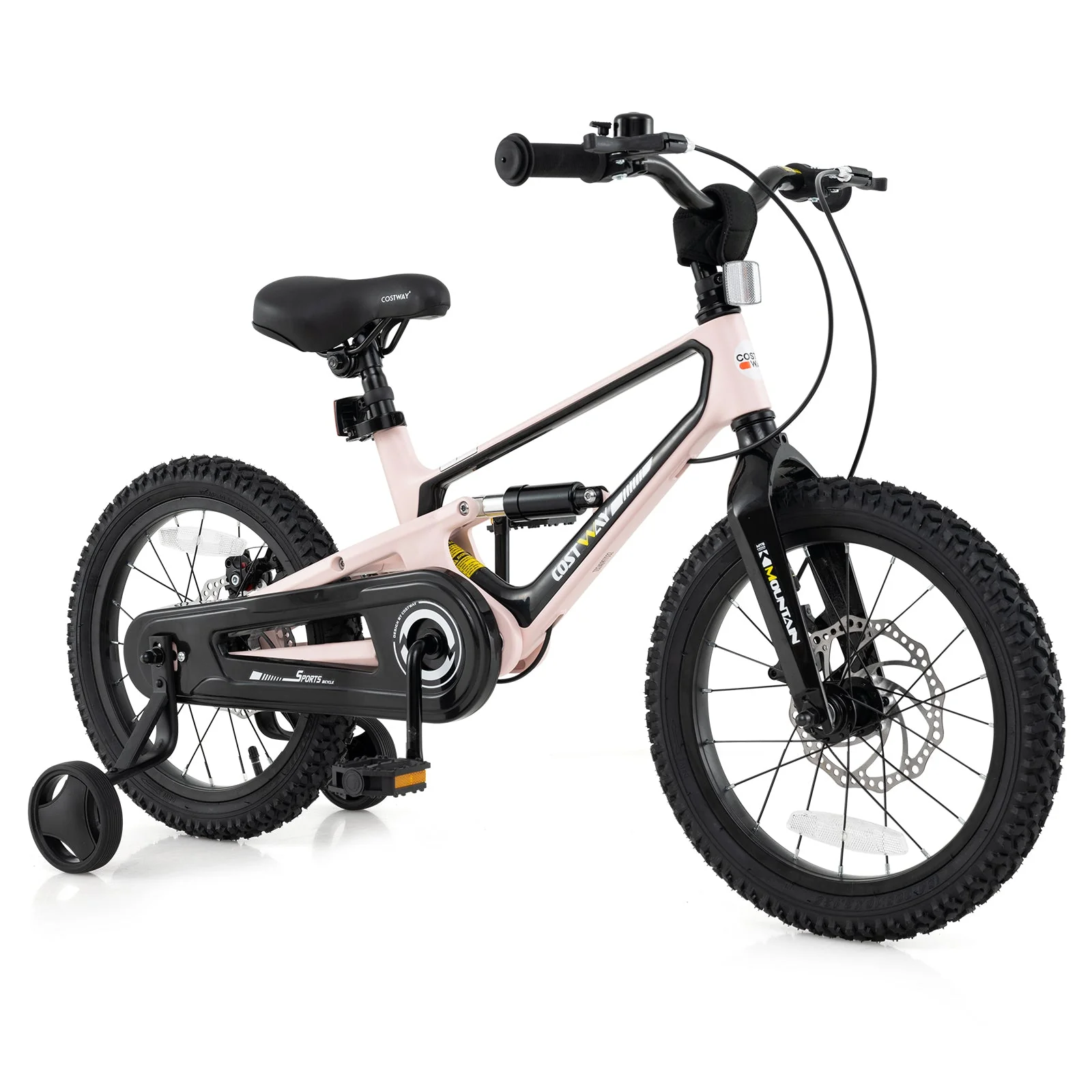 16 Inch Kids Bike Lightweight with Detachable Training Wheels for Aged 4 to 7-16 inches - Image 2