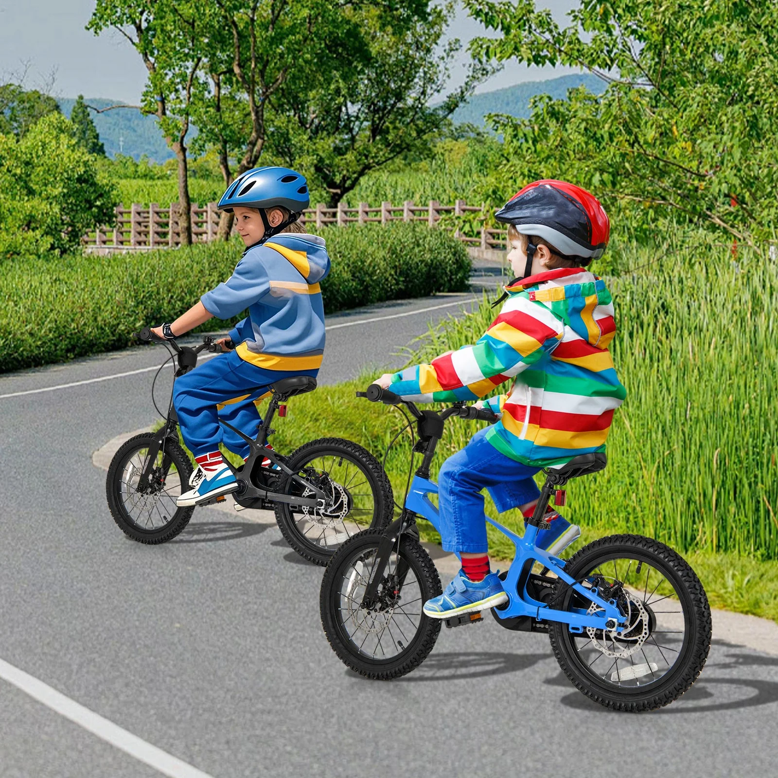 16 Inch Kids Bike Magnesium Alloy Training Bicycle Adjustable for 4 to 7 Years Old-16 inches - Image 2
