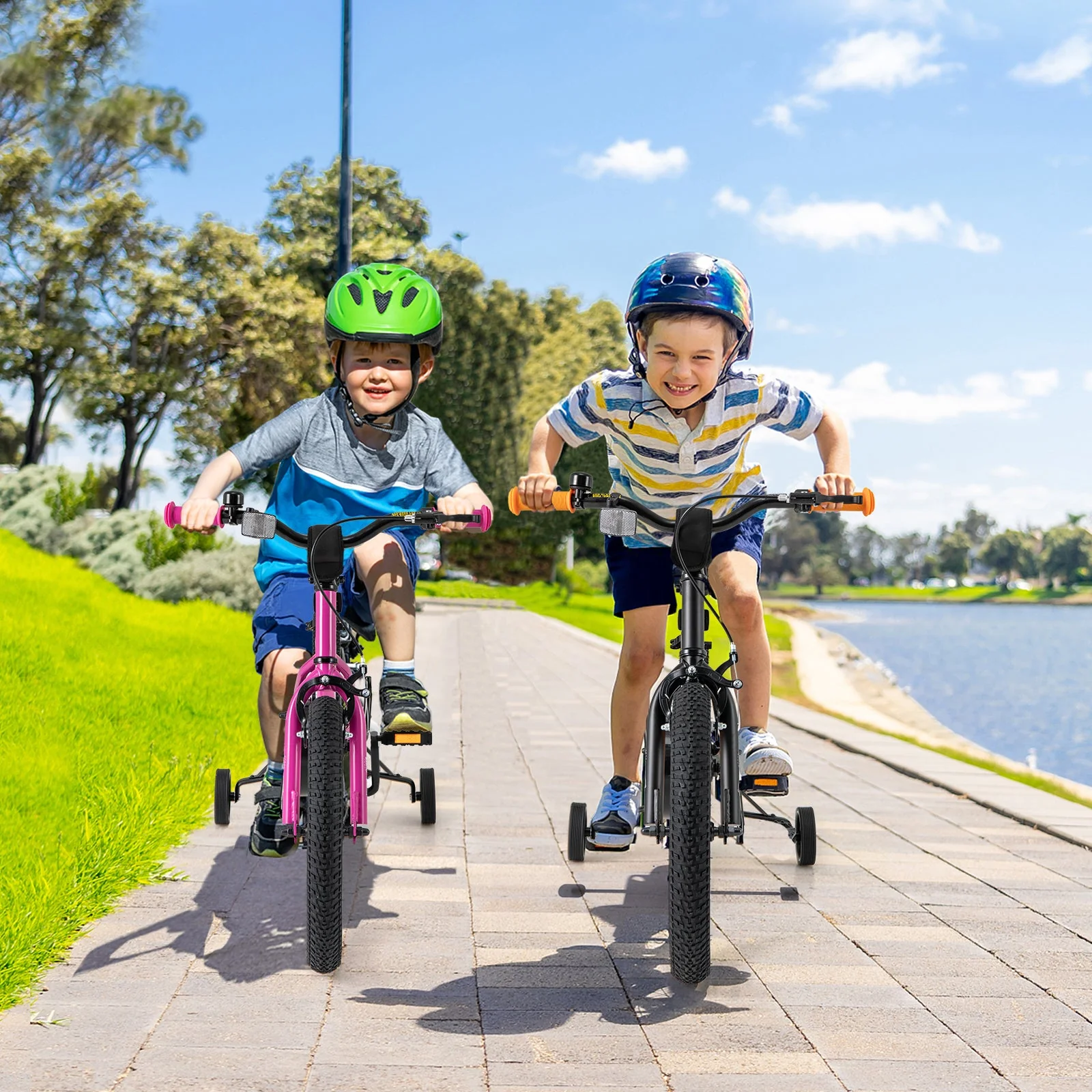 16-Inch Kids Bike Sport Bicycle for 4-7 Years Old with Adjustable Seat and Reflectors-16 inches - Image 2