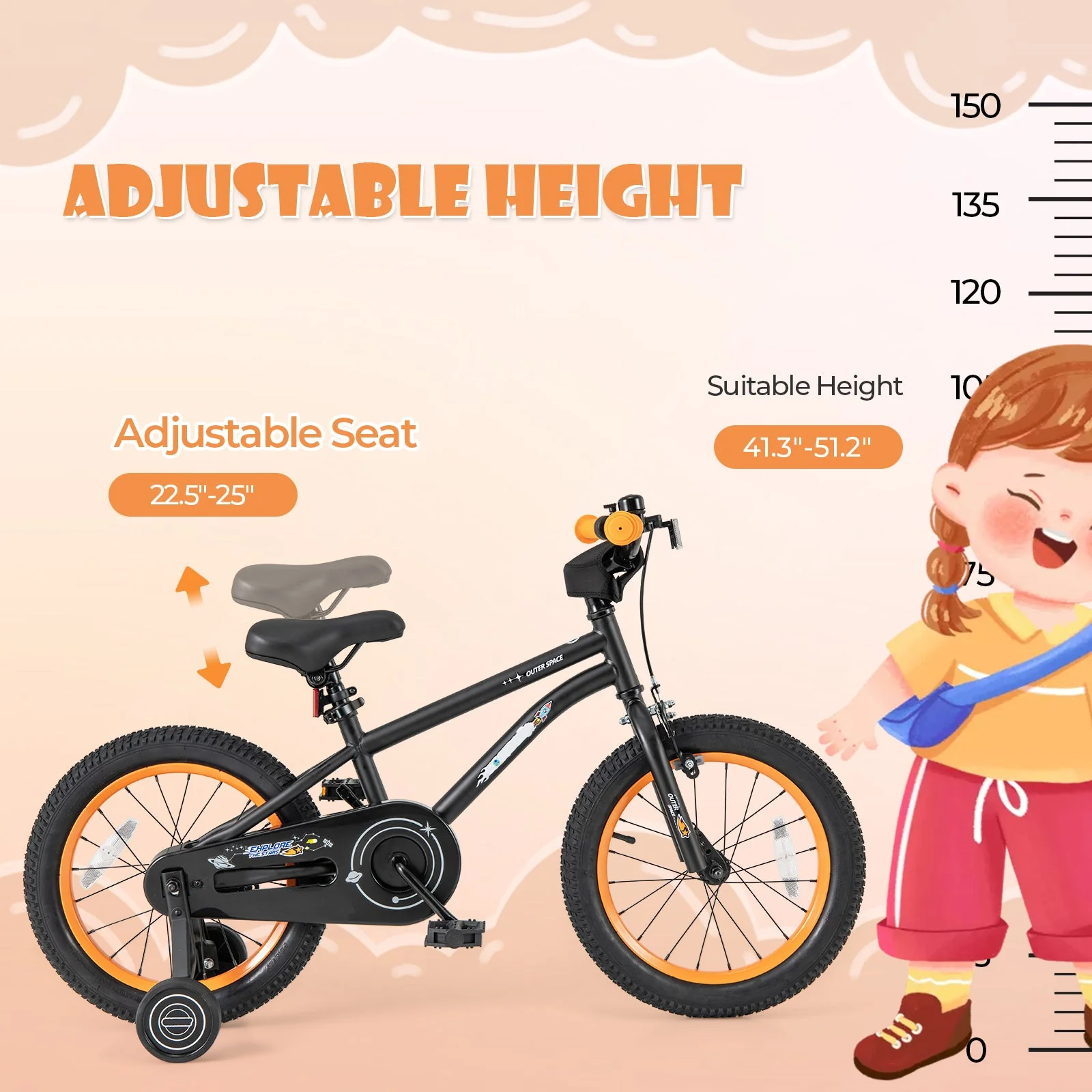 16-Inch Kids Bike Sport Bicycle for 4-7 Years Old with Adjustable Seat and Reflectors-16 inches - Image 5