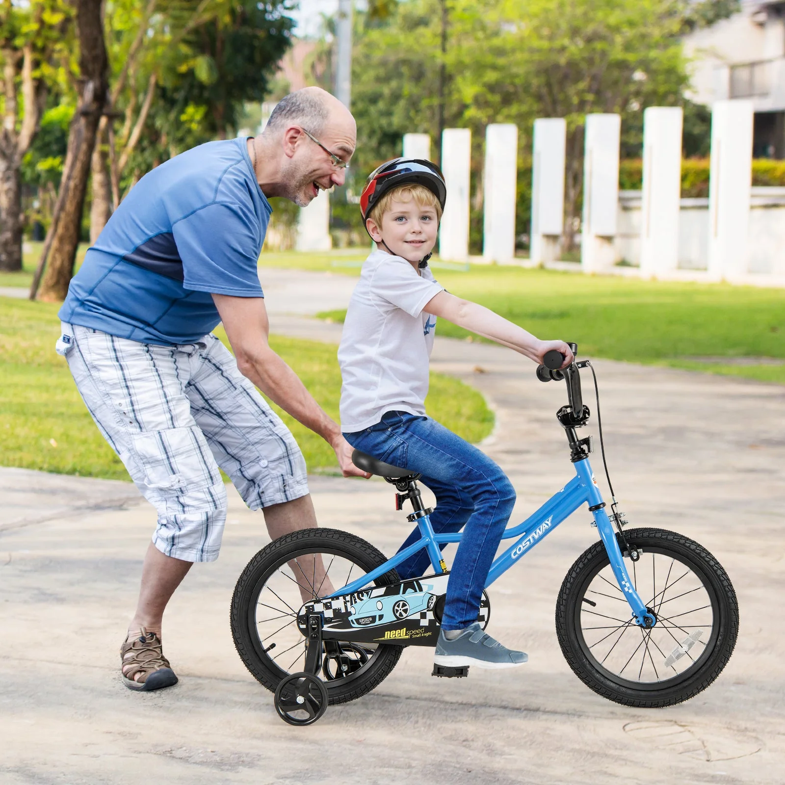 16 Inch Kids Bike with Removable Training Wheels for Aged 4-7 Years Old - Image 2