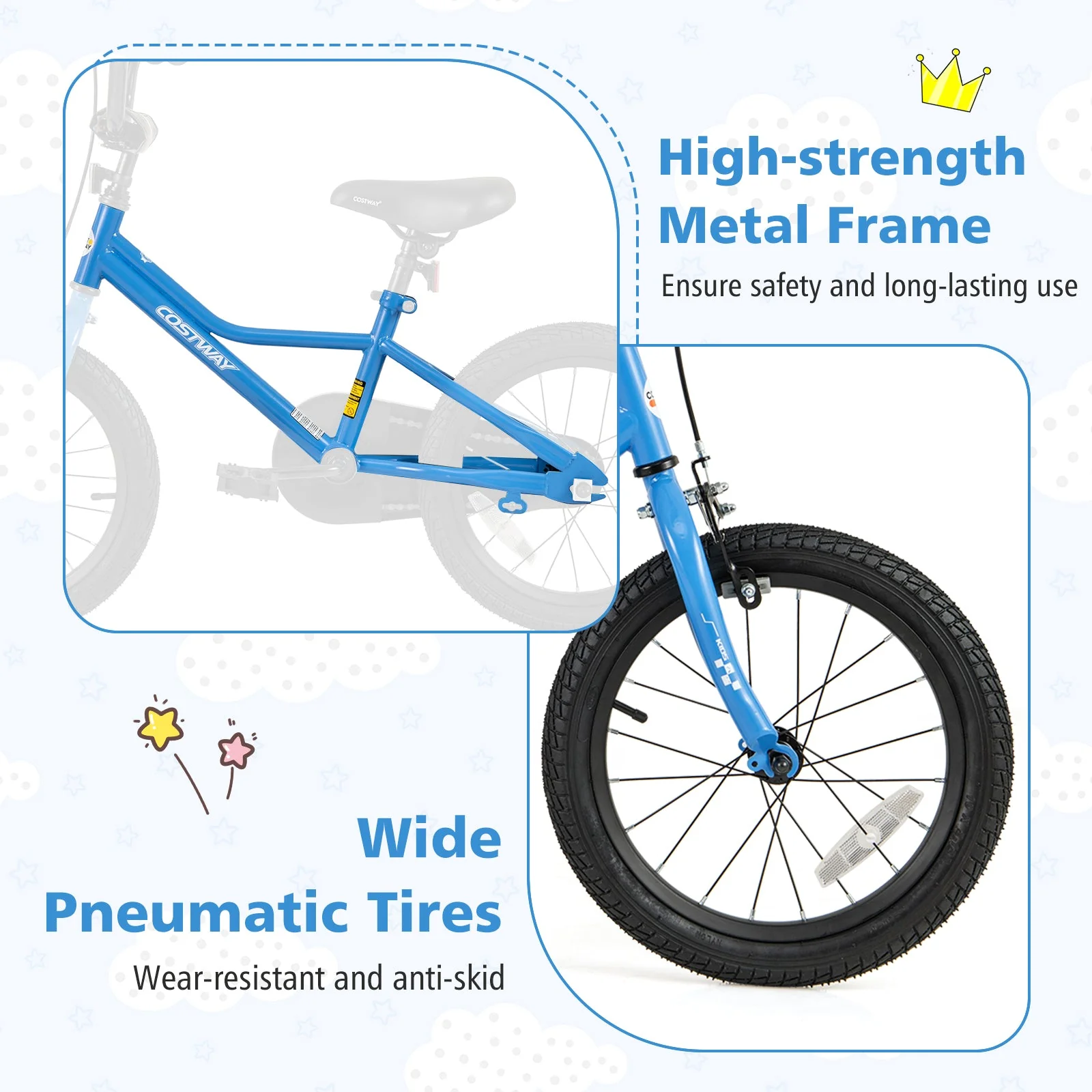16 Inch Kids Bike with Removable Training Wheels for Aged 4-7 Years Old - Image 7