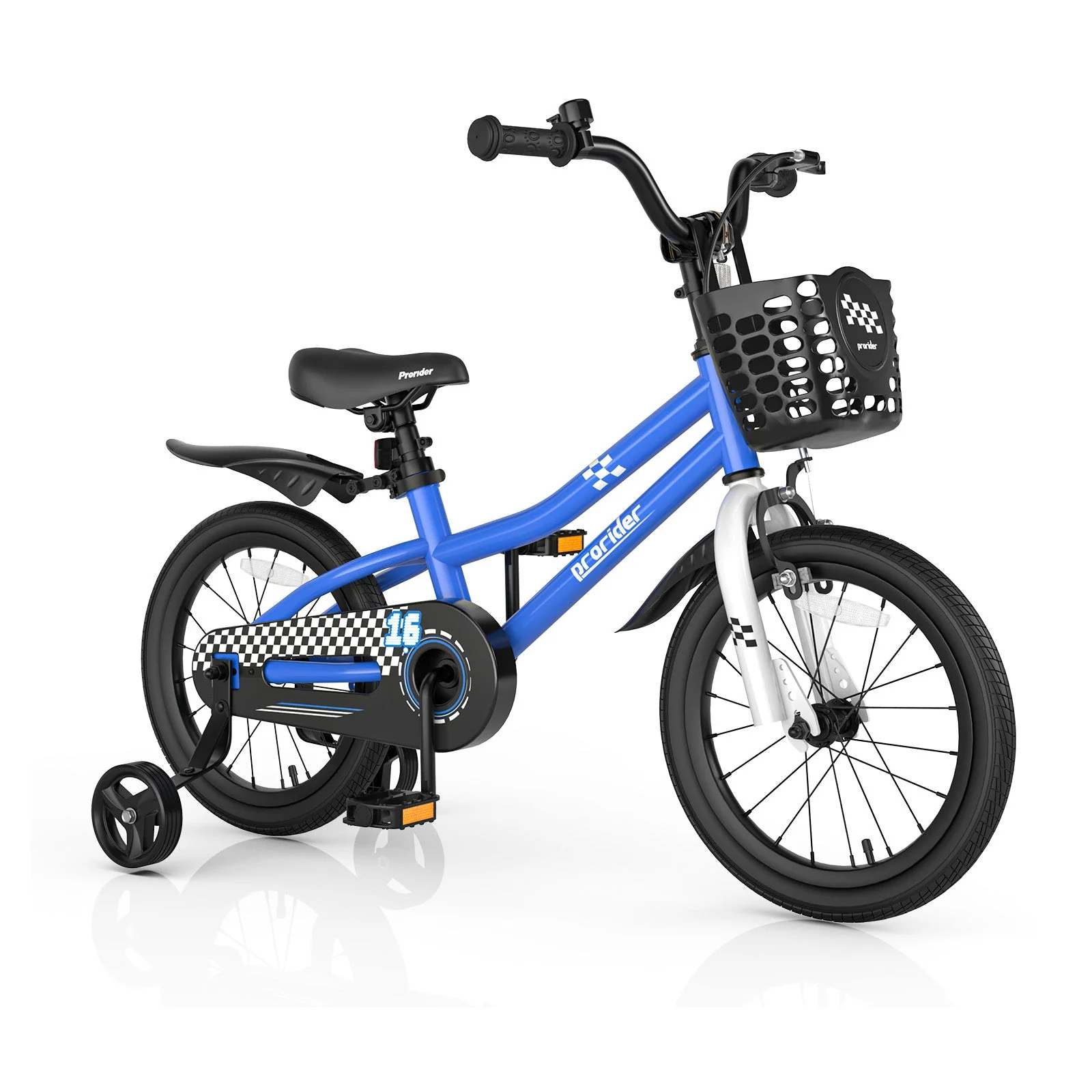 16 Inch Kids Bike with Removable Training Wheels-Navy - Image 3