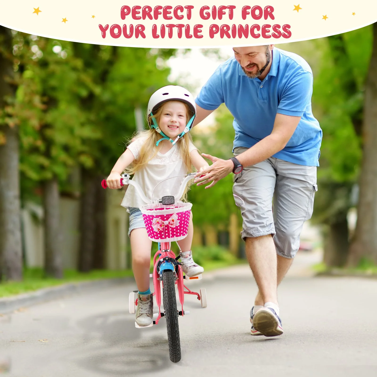 16 Inch Kids Bike with Training Wheels and Storage Basket-16 inches - Image 5