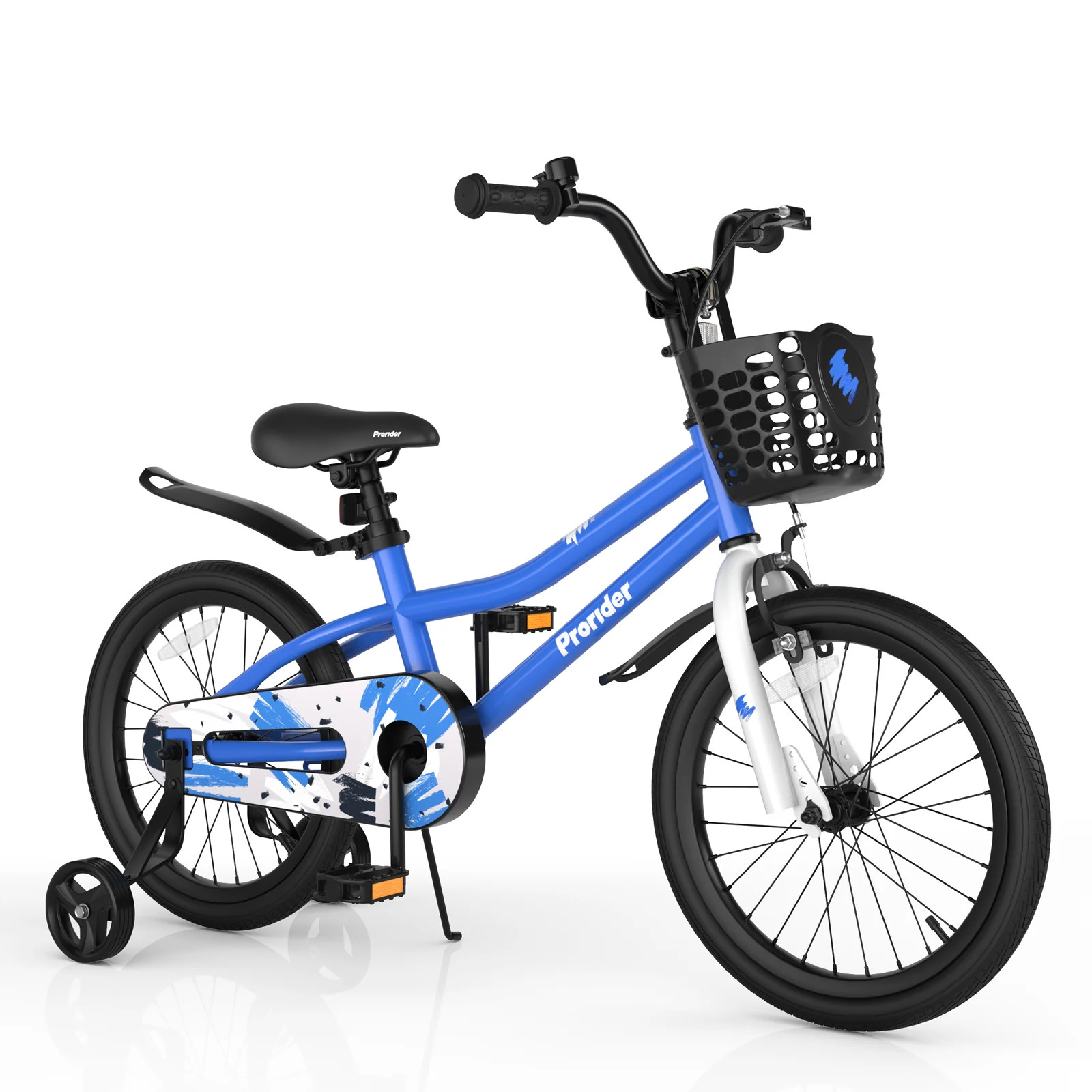 18 Feet Kids Bike with Removable Training Wheels-Blue - Image 3