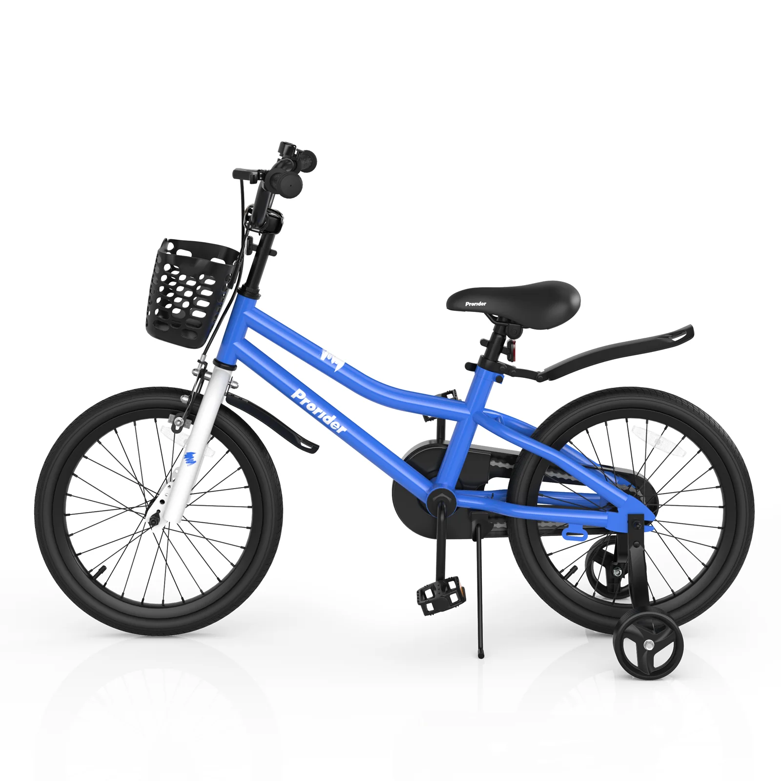 18 Feet Kids Bike with Removable Training Wheels-Blue - Image 4