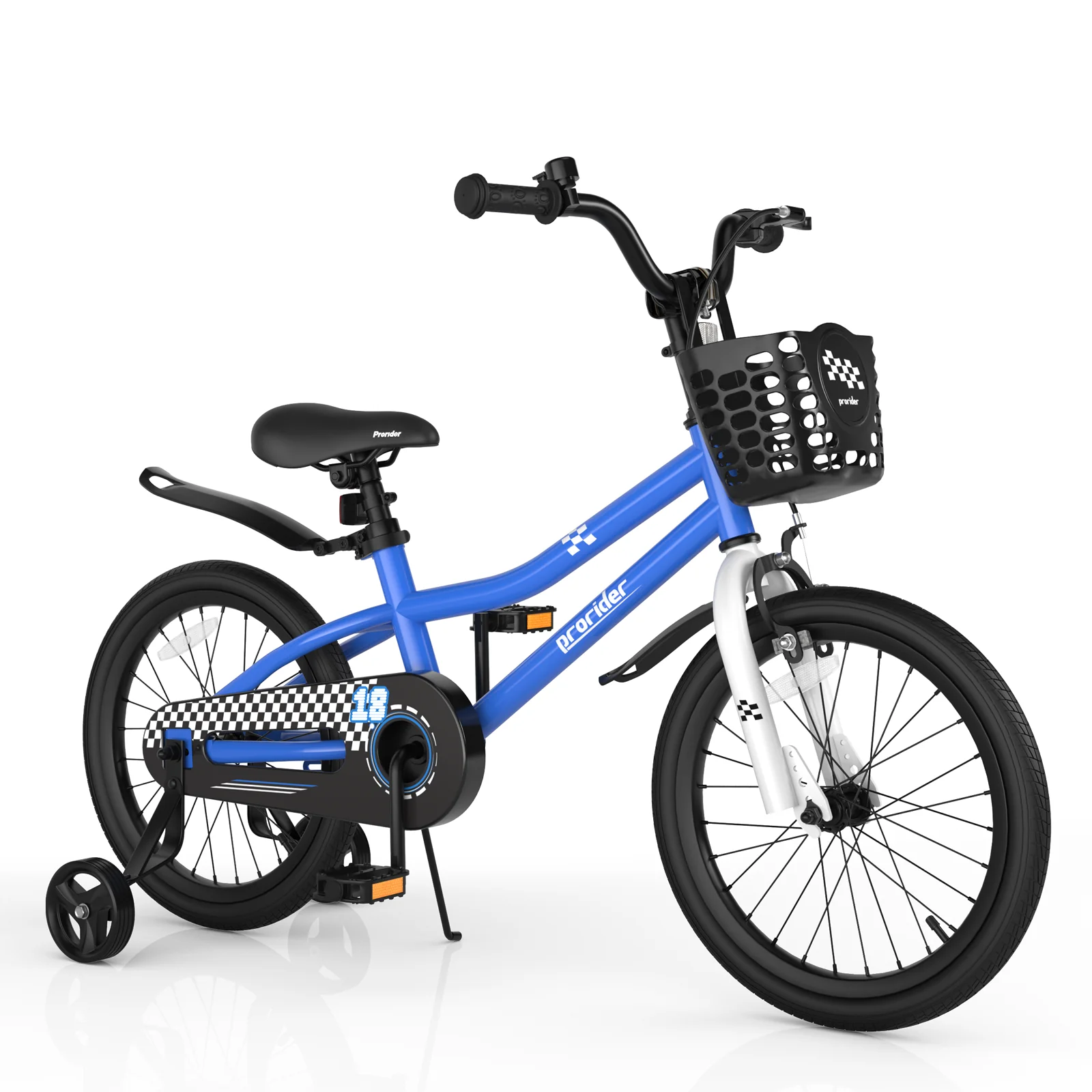 18 Feet Kids Bike with Removable Training Wheels-Navy - Image 3