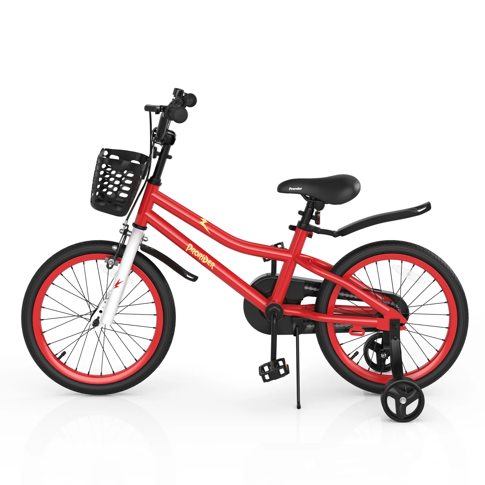 18 Feet Kids Bike with Removable Training Wheels-Red - Image 4
