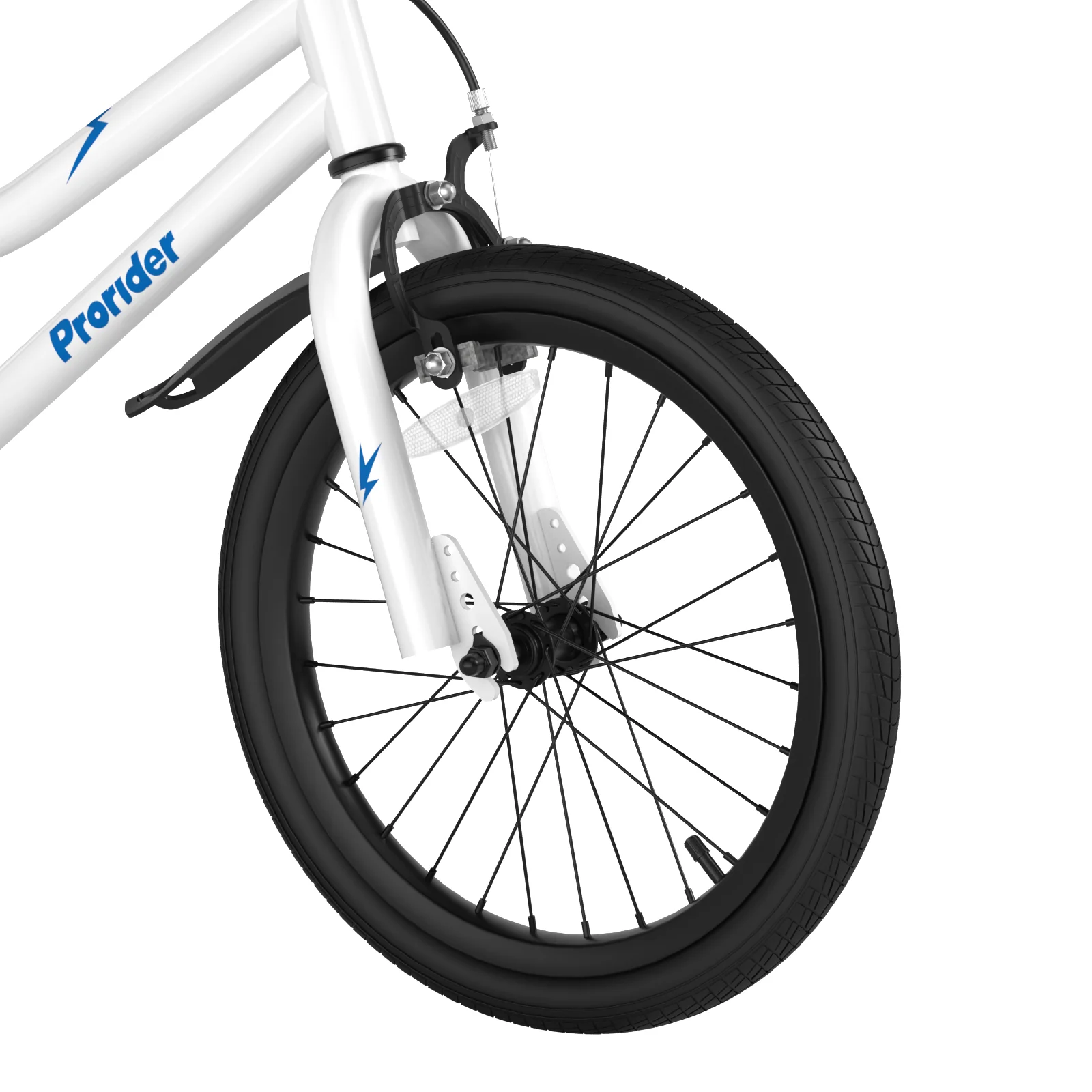 18 Feet Kids Bike with Removable Training Wheels-White - Image 7