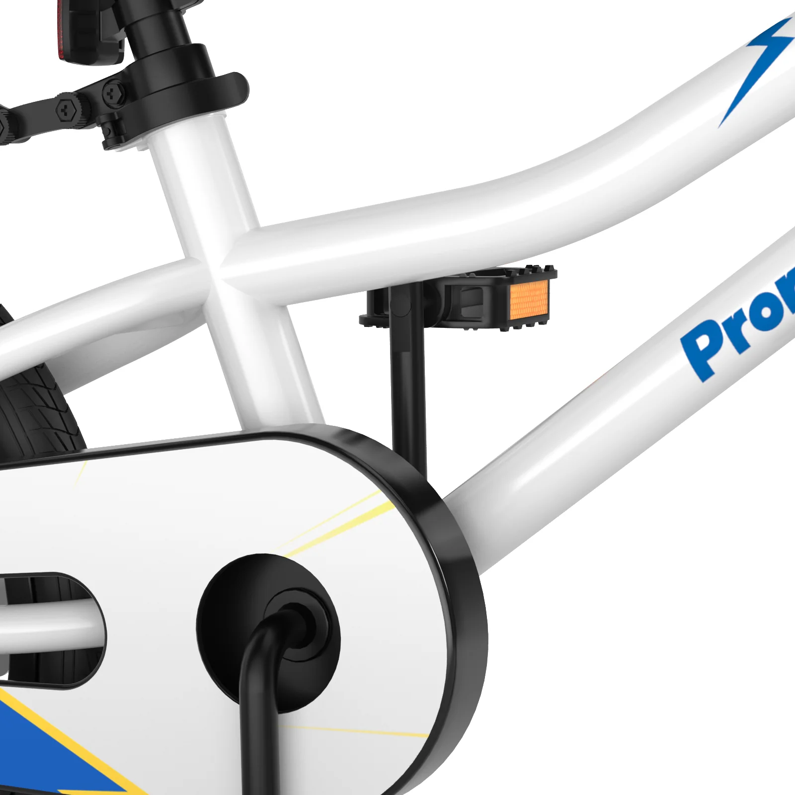 18 Feet Kids Bike with Removable Training Wheels-White - Image 8