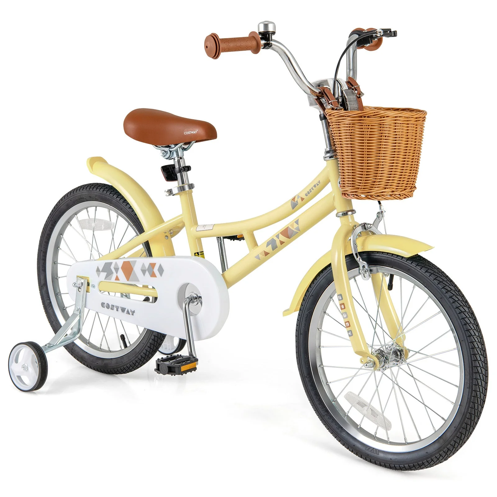 18 Inch Kids Bike Adjustable Bicycle with Reflectors and Bell for Children 4-8 Years Old-18 inches - Image 3